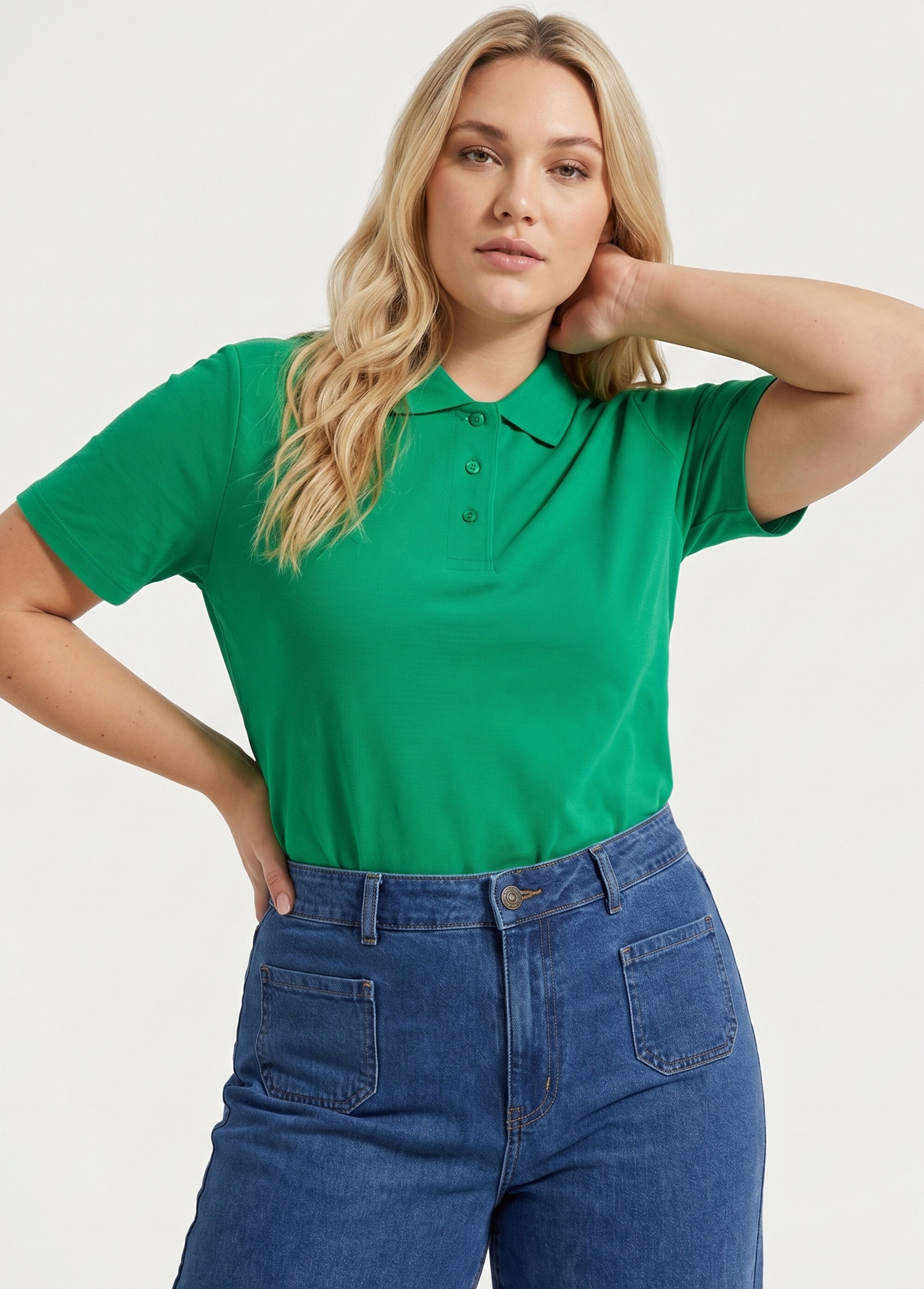 T-shirt maille piquée coton col polo