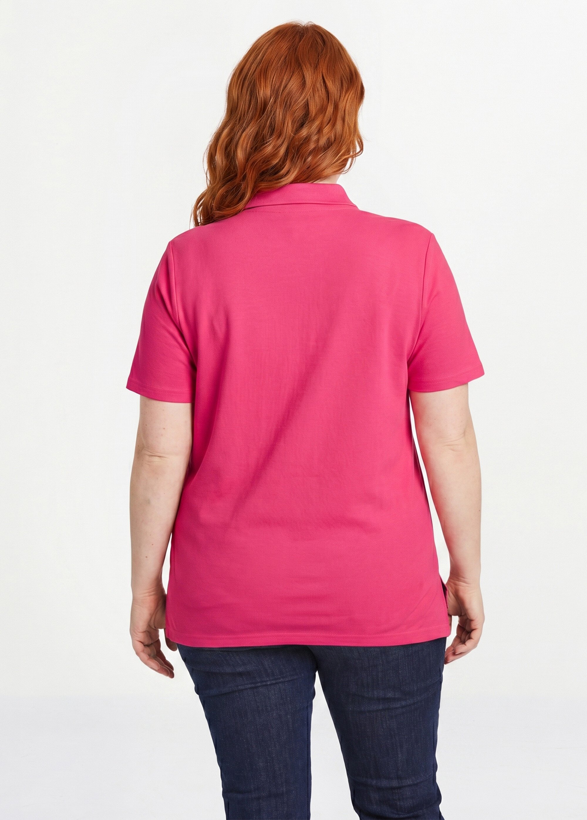 T-shirt maille piquée coton col polo