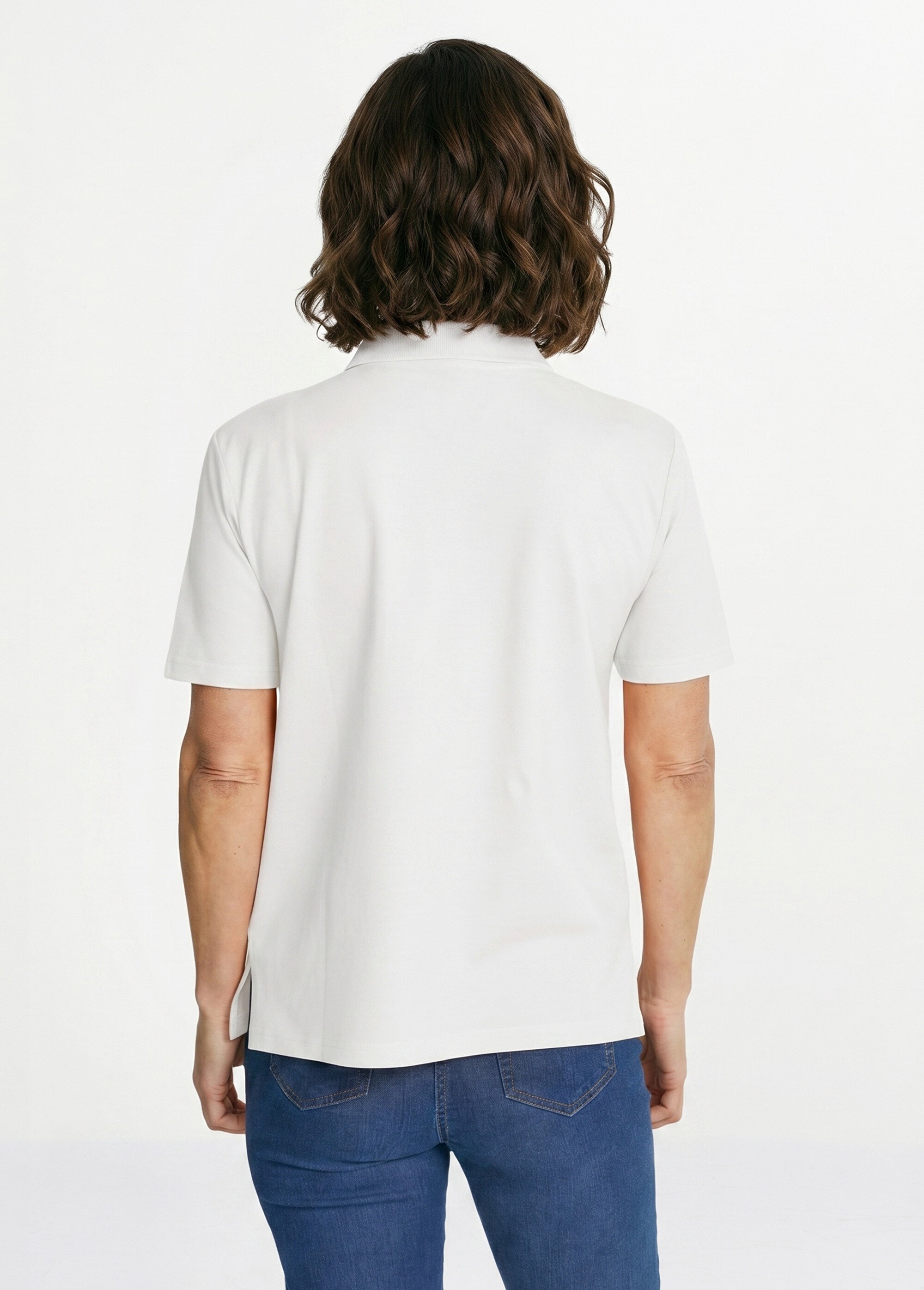 T-shirt maille piquée coton col polo