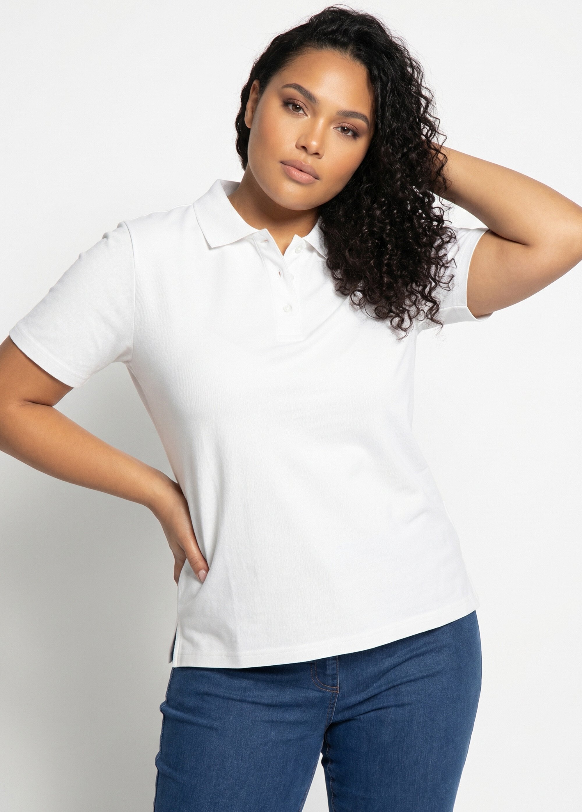 T-shirt maille piquée coton col polo