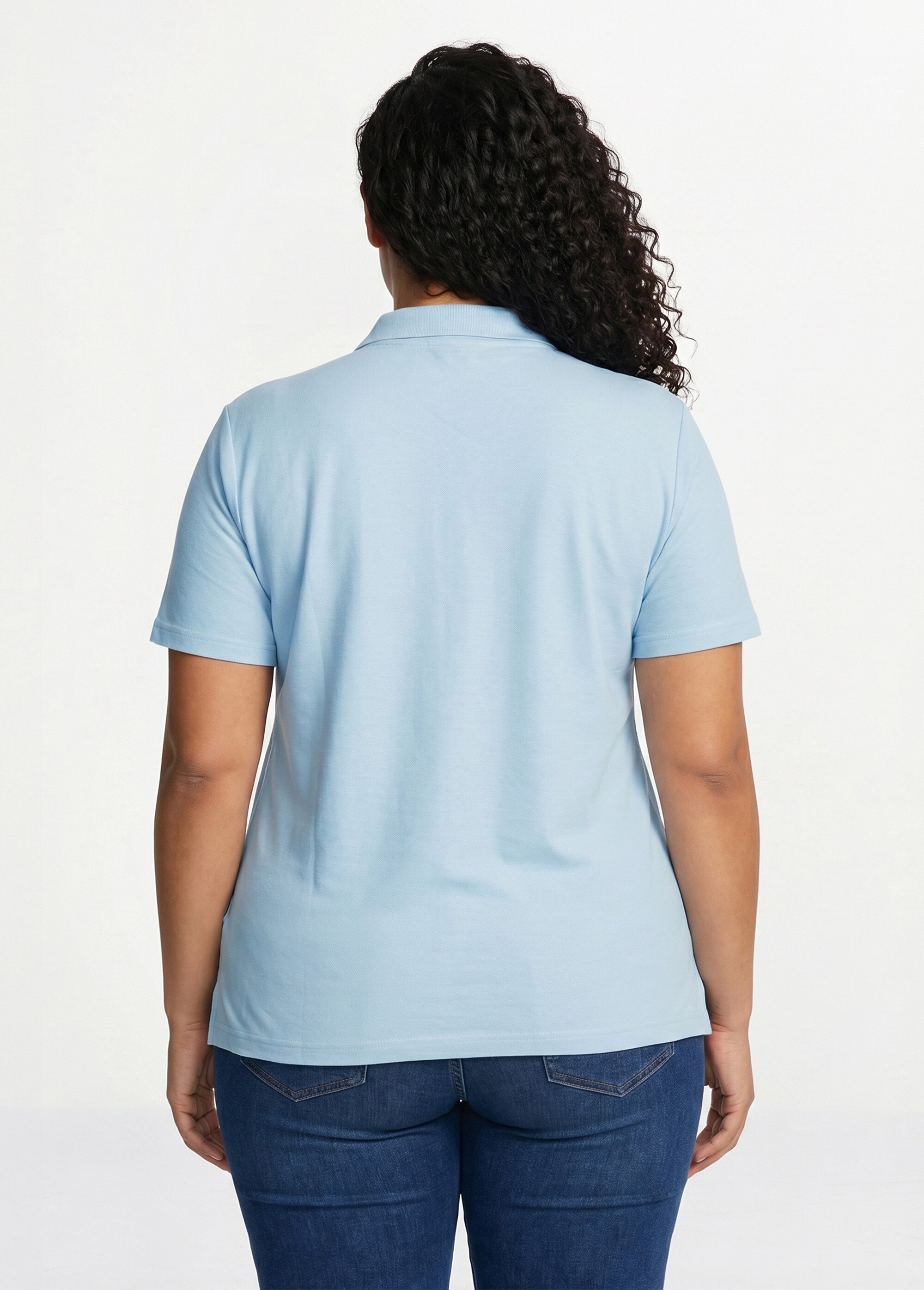 T-shirt maille piquée coton col polo