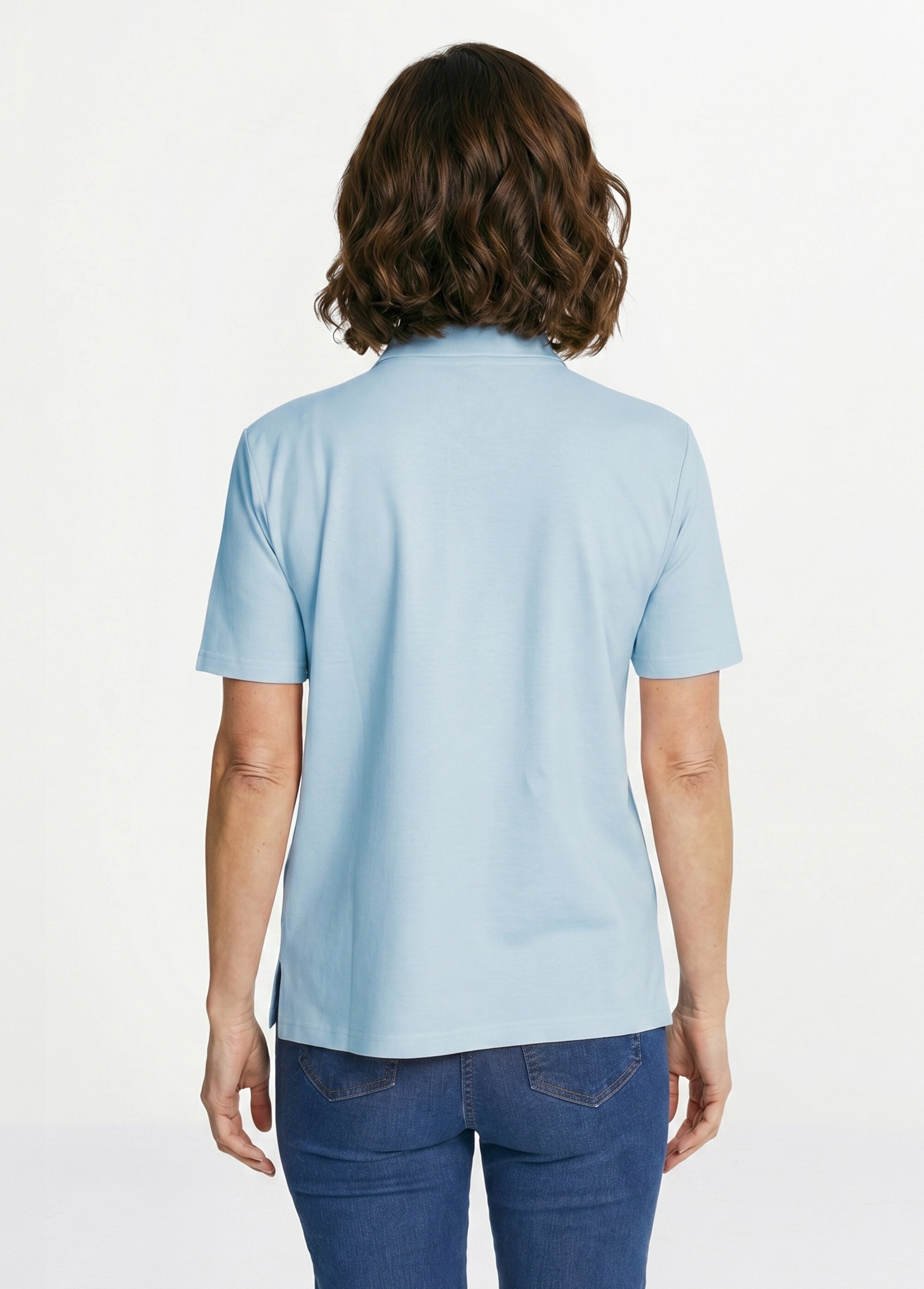 T-shirt maille piquée coton col polo