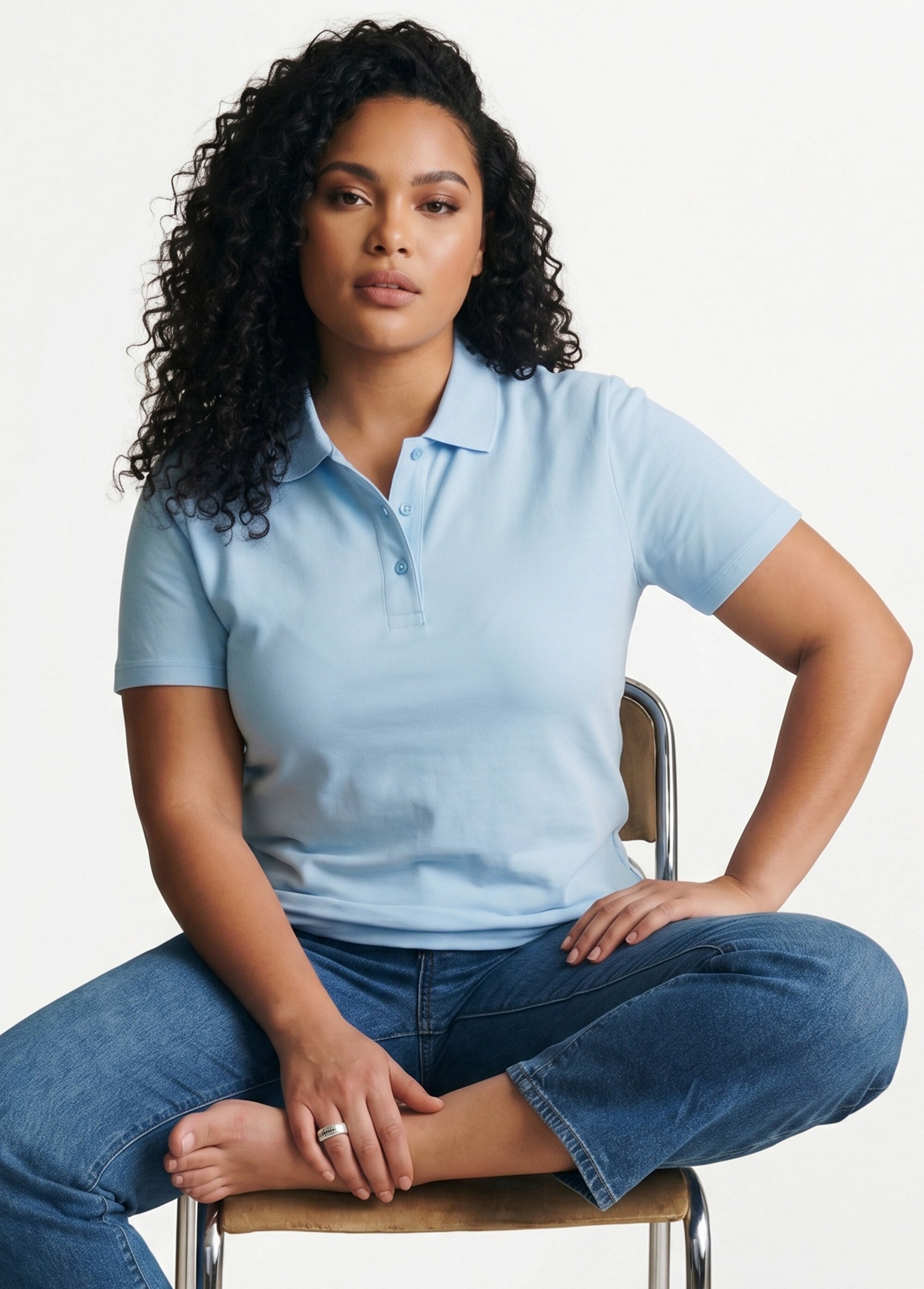 T-shirt maille piquée coton col polo