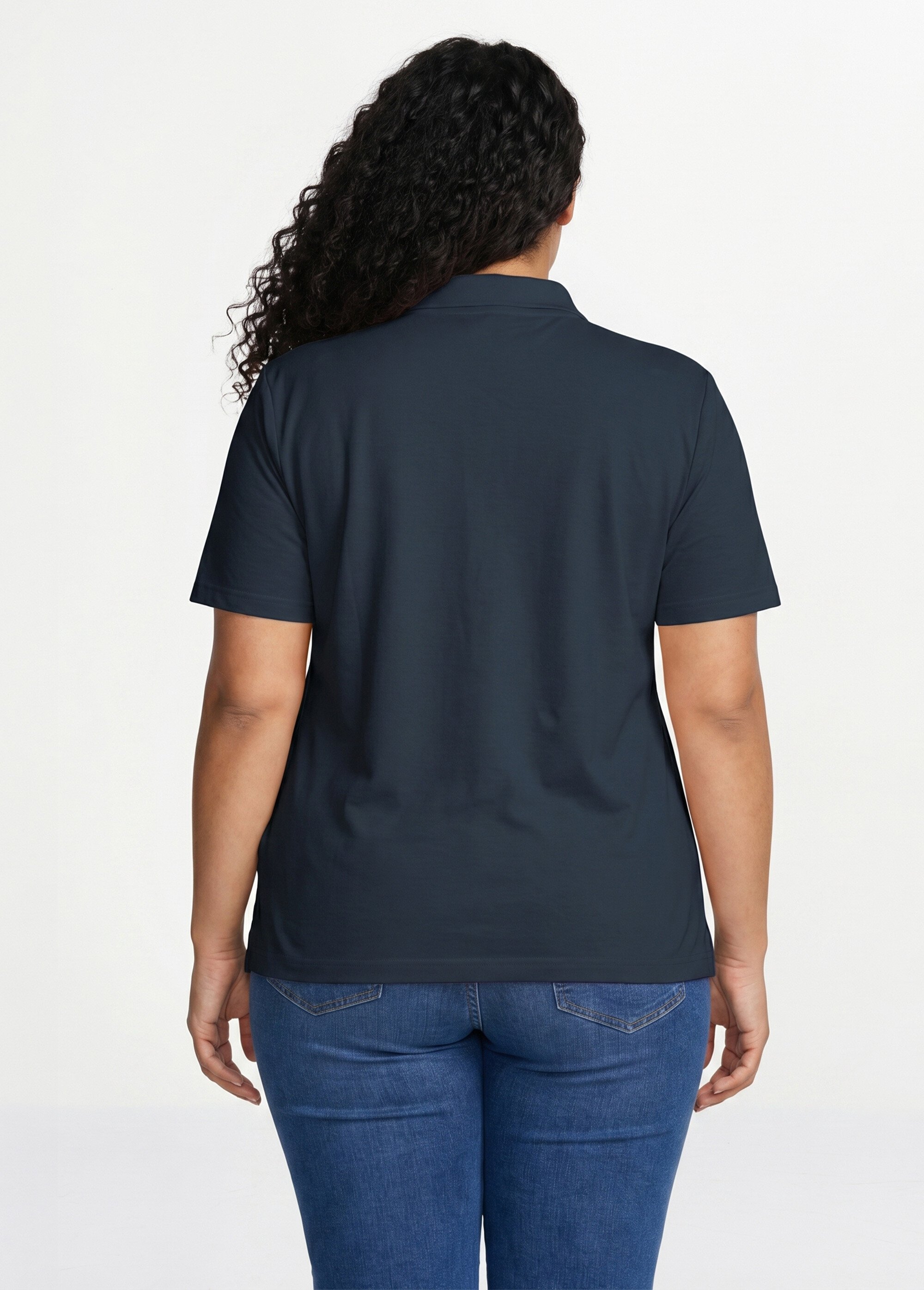 T-shirt maille piquée coton col polo