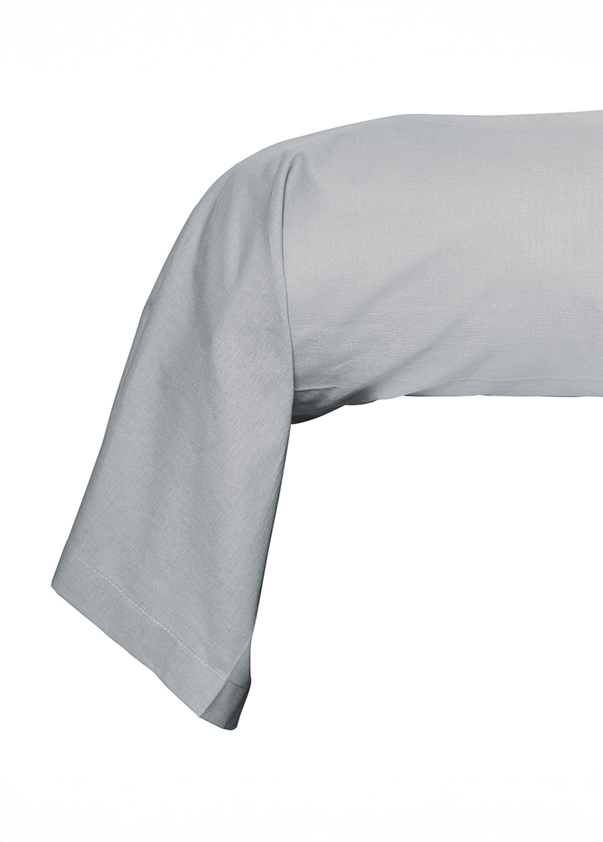 Taie d'oreiller coton unie Gris REMI-TAIE DE2