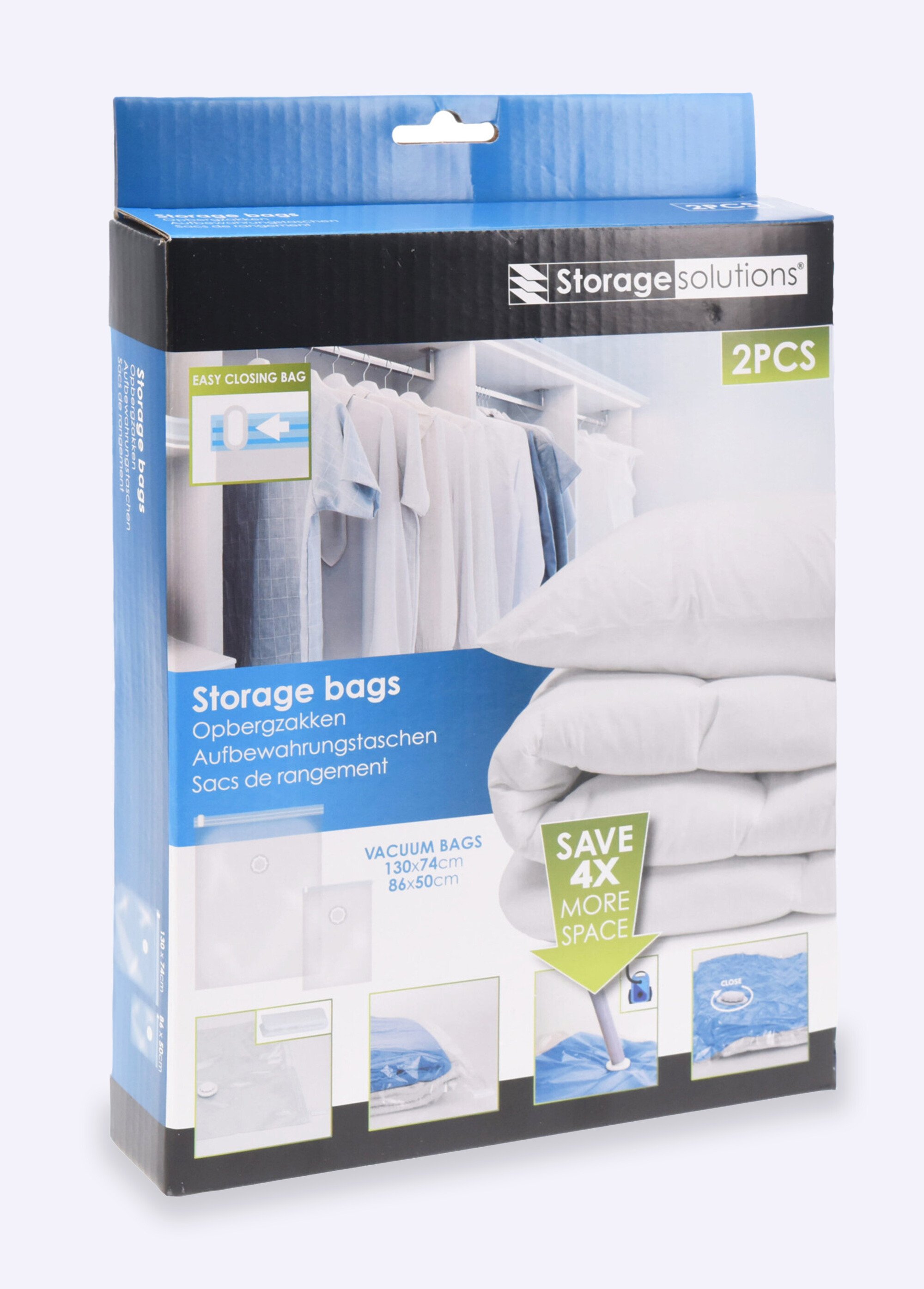 2 sacs rangement aspirables gain de place TRANSPARENT KP-CY4655100 FA1
