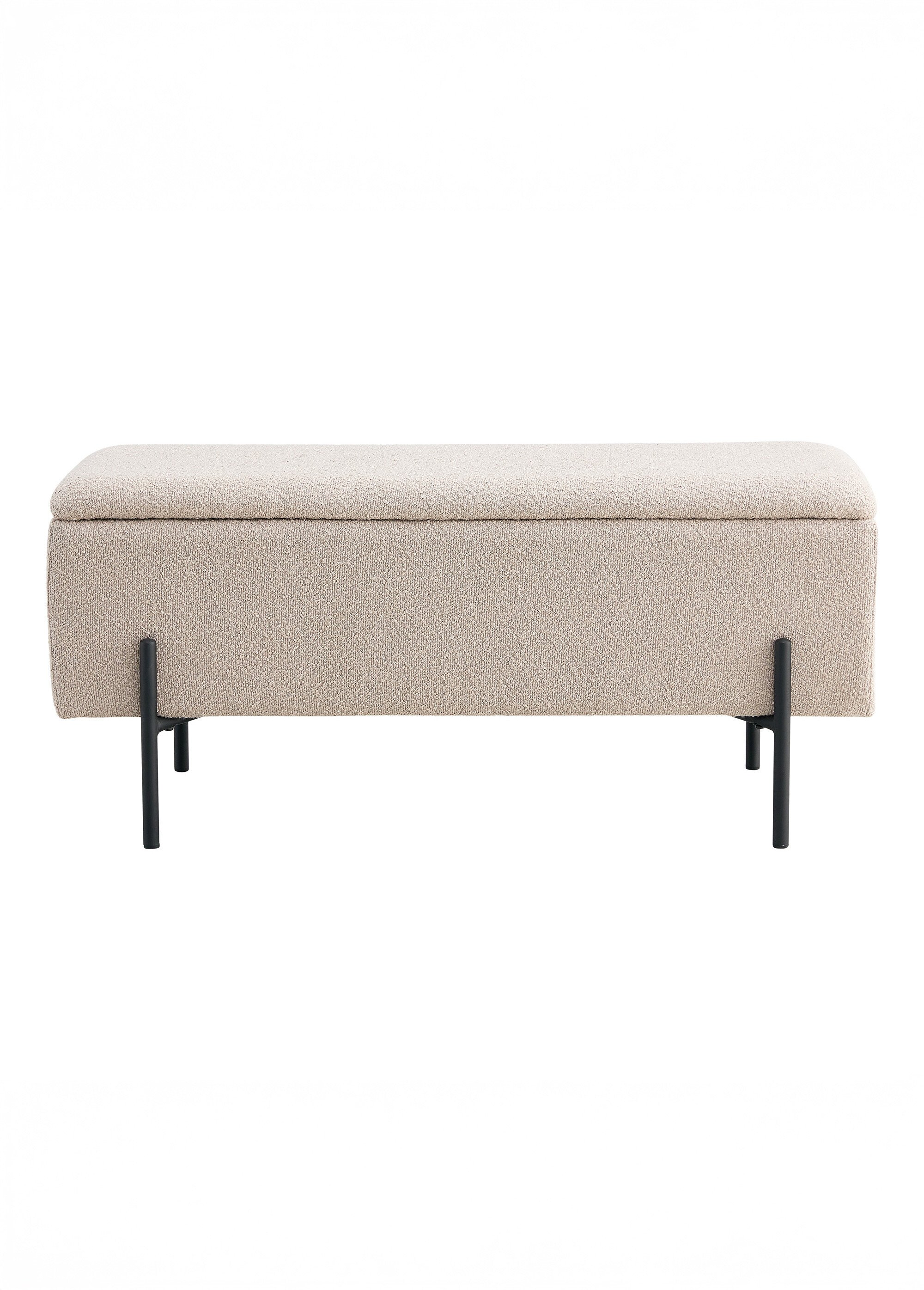 Banc bouclette coffre de rangement 1B BEIGE HN-1409075 DE2
