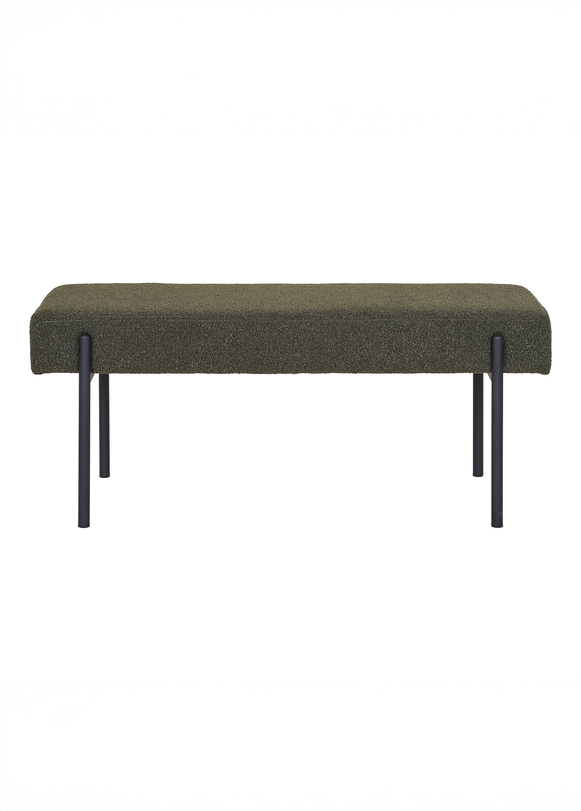 Banc tissu, structure épurée acier 2V