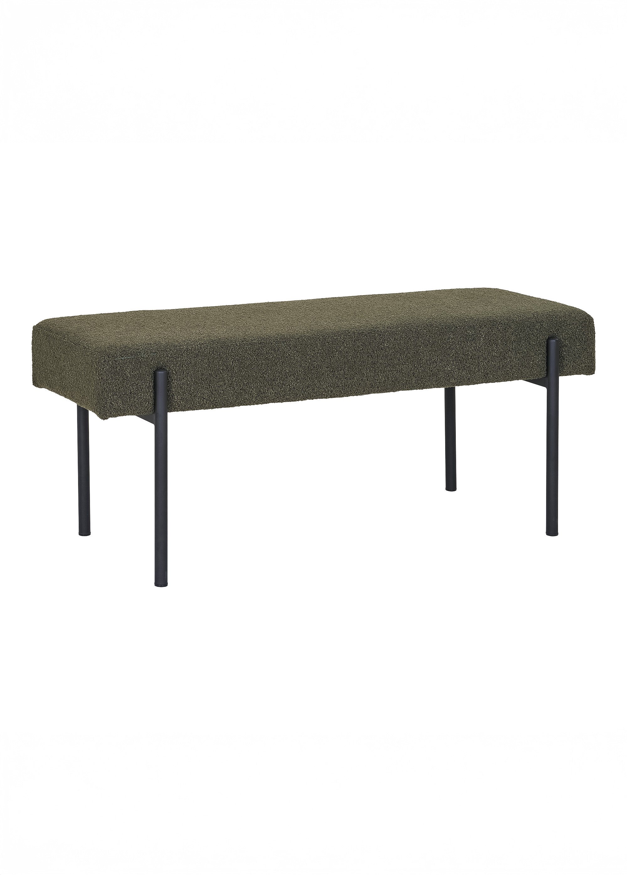 Banc tissu, structure épurée acier 2V