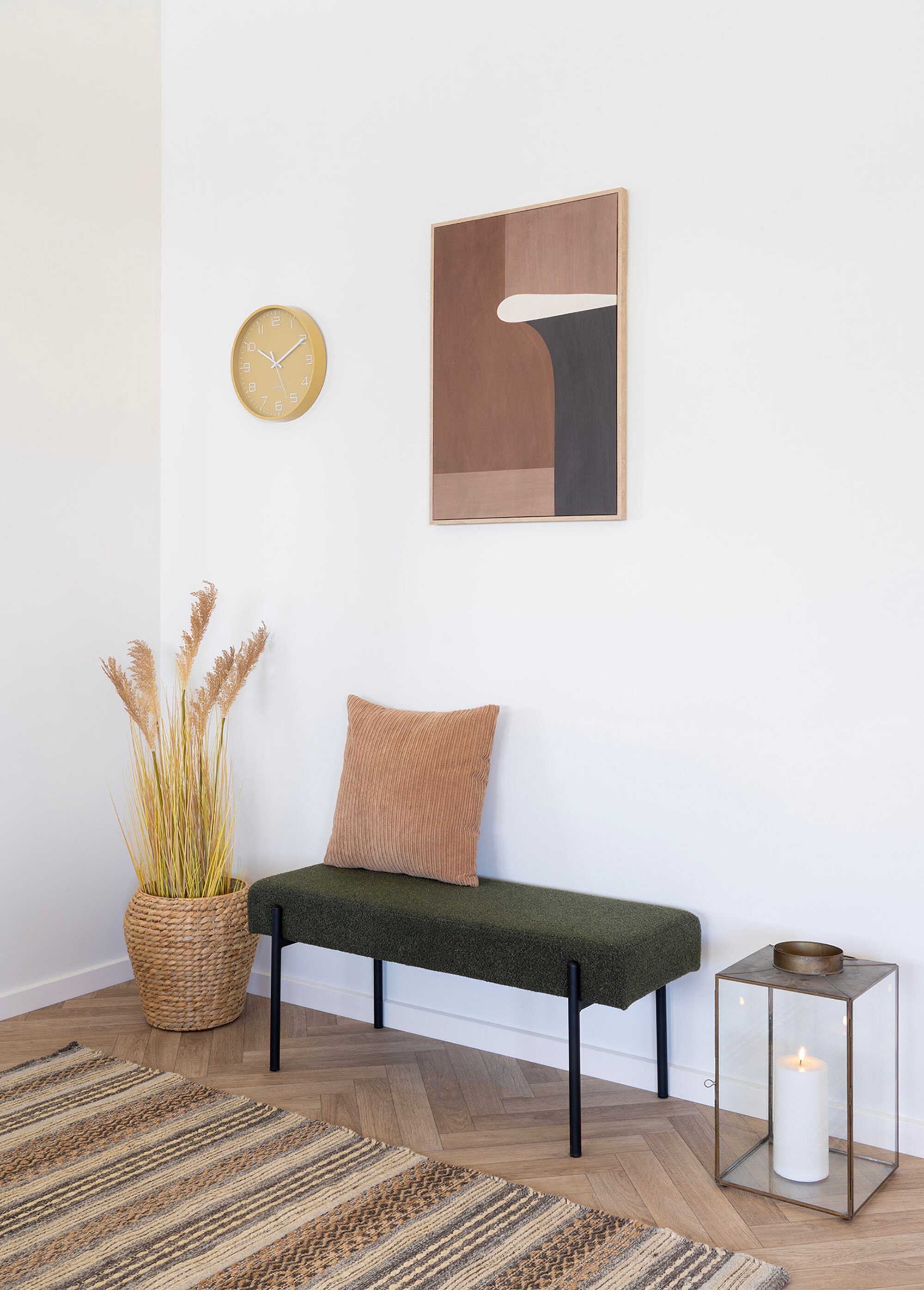 Banc tissu, structure épurée acier 2V VERT HN-1401303 SI1