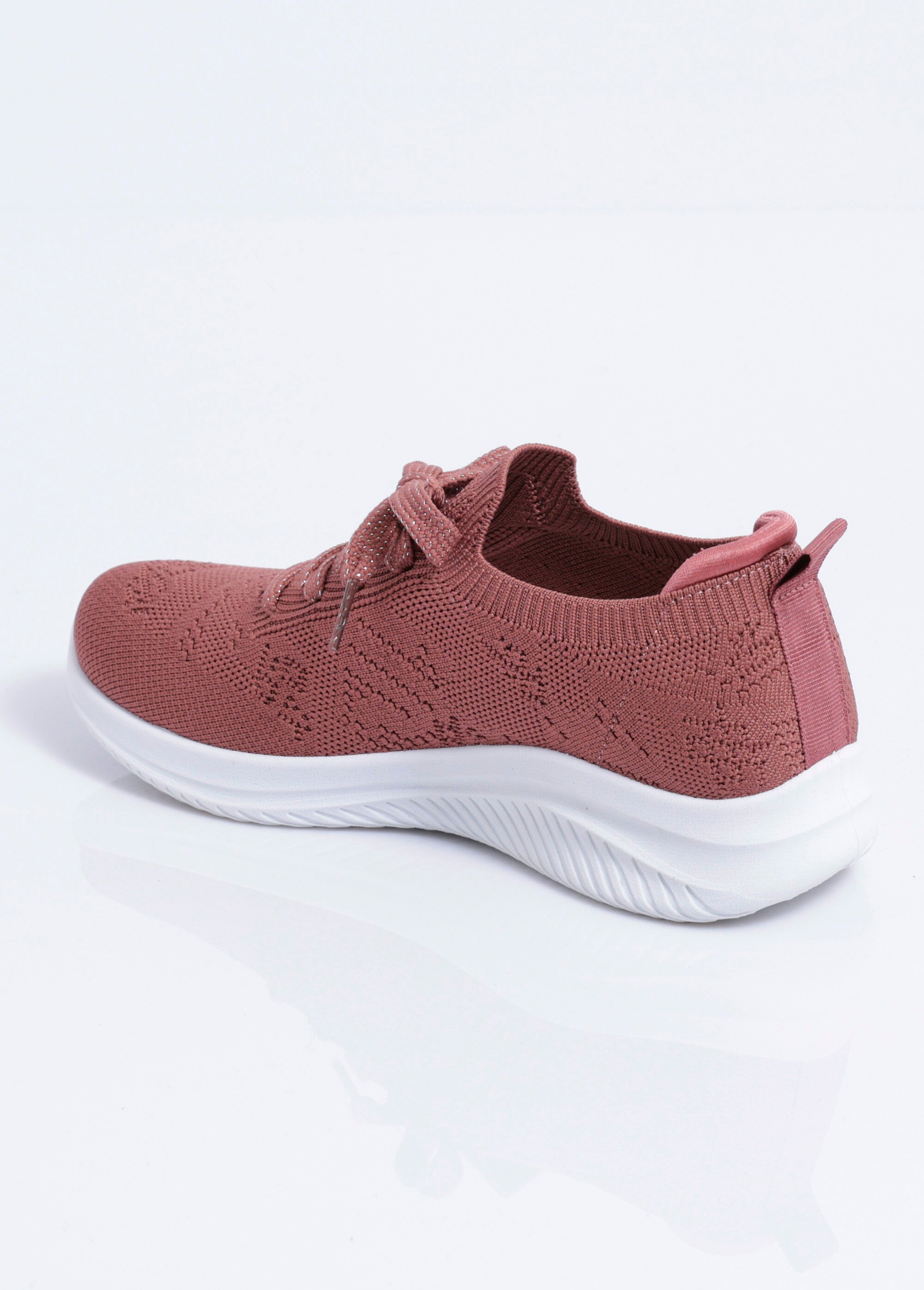 Baskets légères à lacets textile mesh Femme Rose ONING DO1