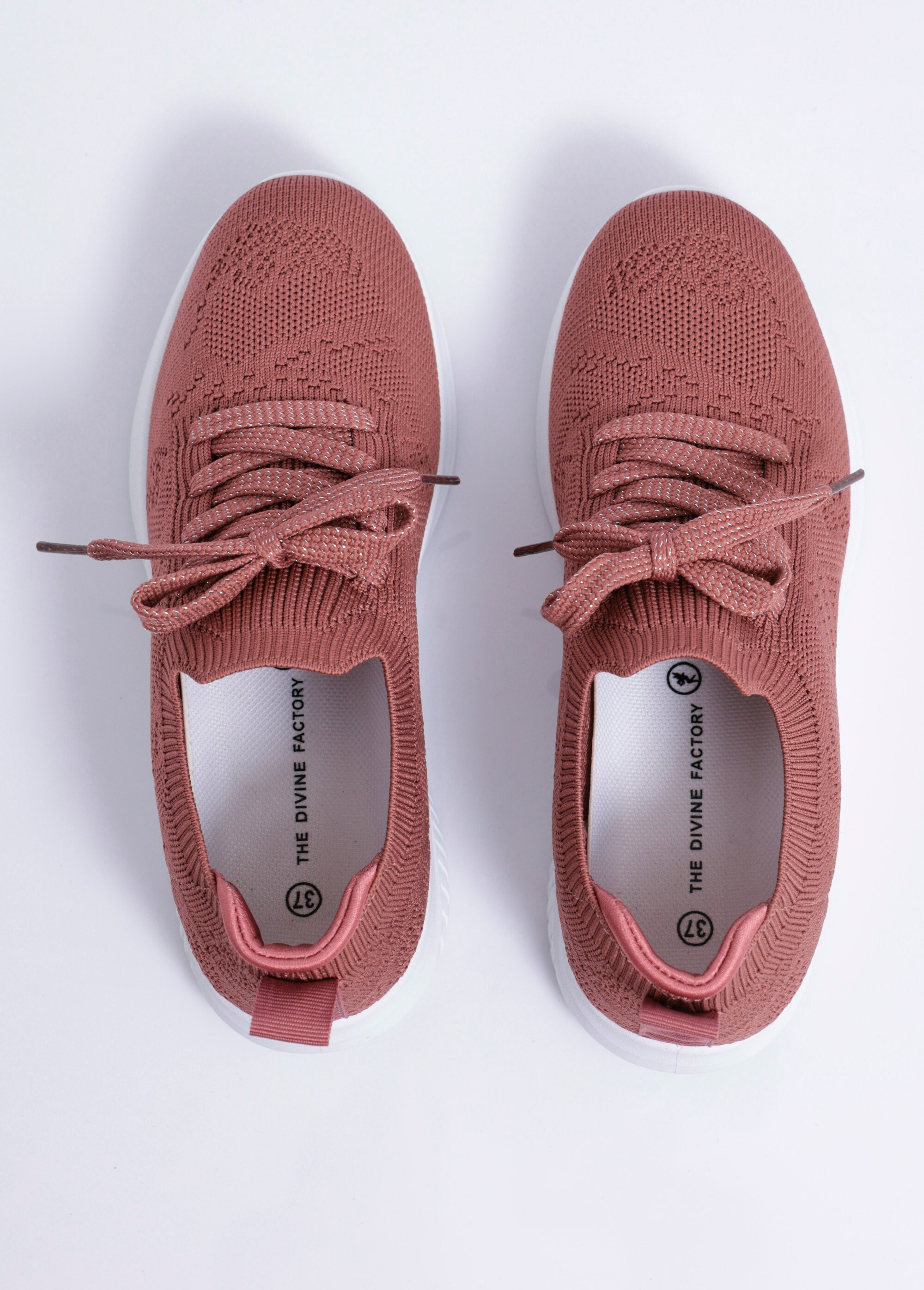 Baskets légères à lacets textile mesh Femme Rose ONING OV1