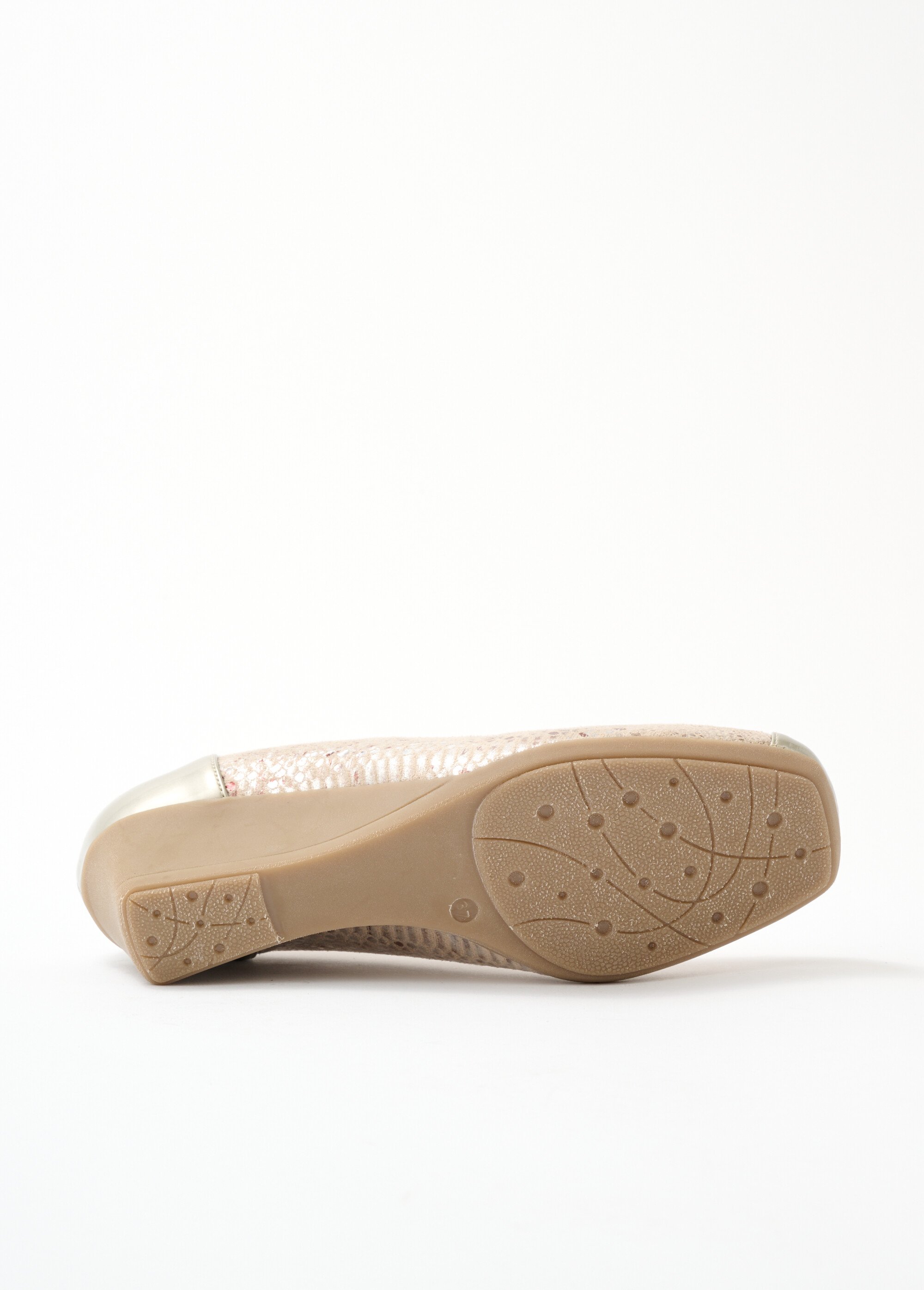 Escarpins compensés grande largeur Femme Beige ODELIA UN1
