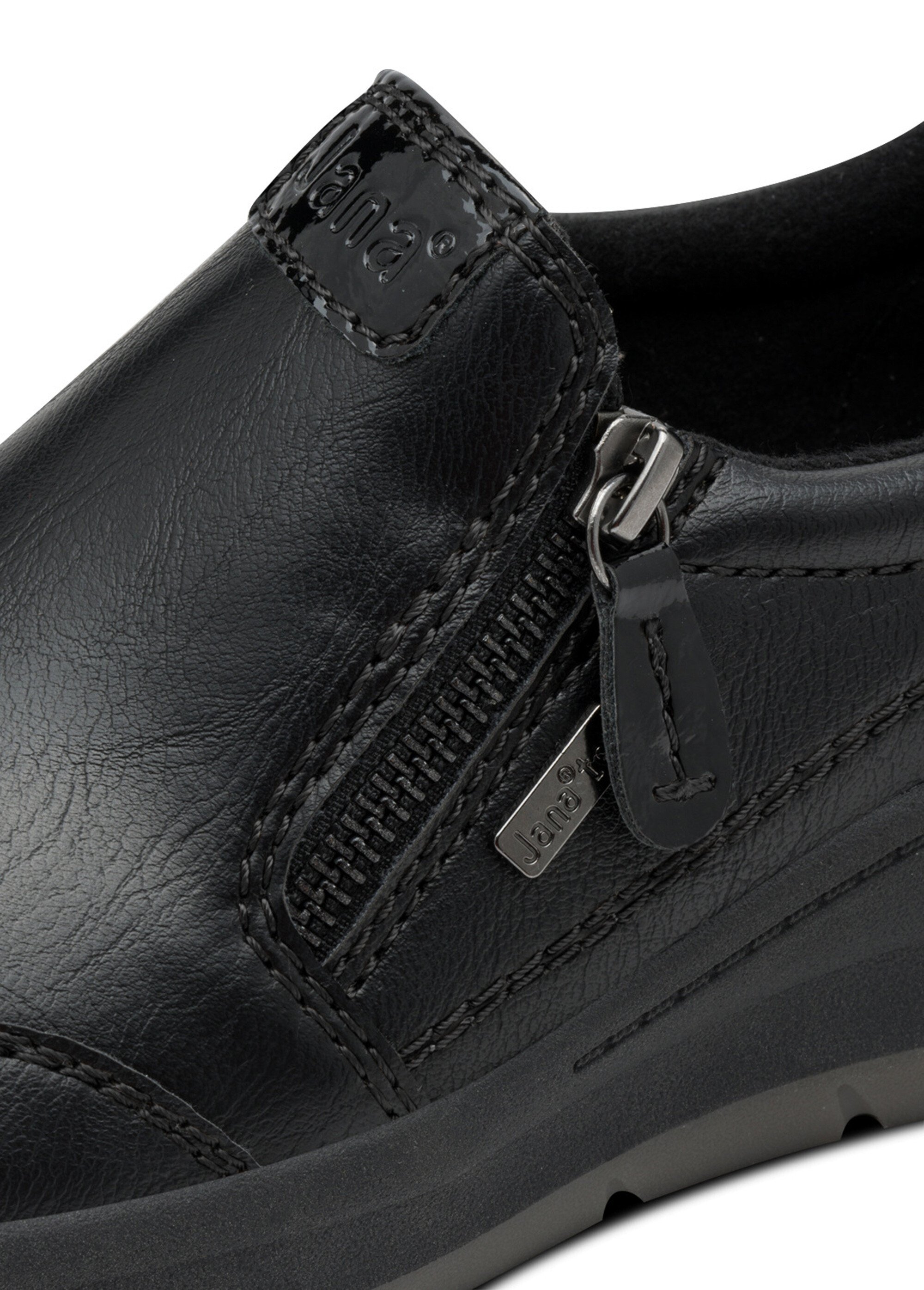 Derbies compensés zippés style loafers Femme Noir JAN82476145 DE1