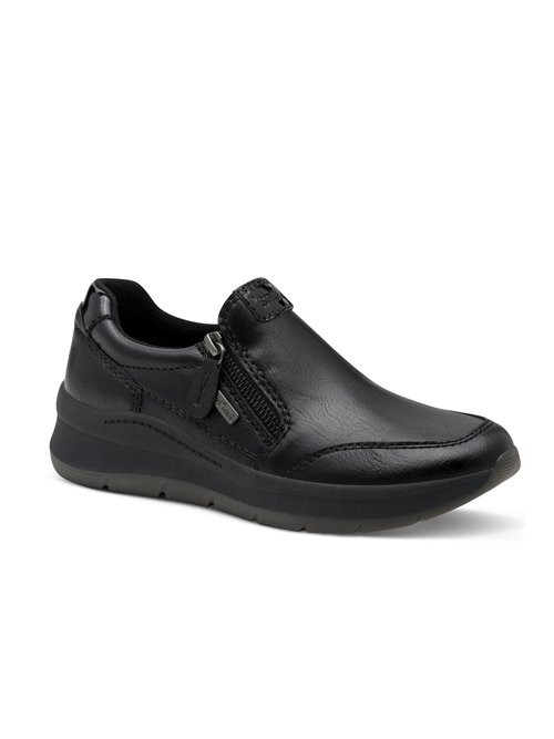Derbies compensés zippés style loafers Femme Noir JAN82476145 FA1