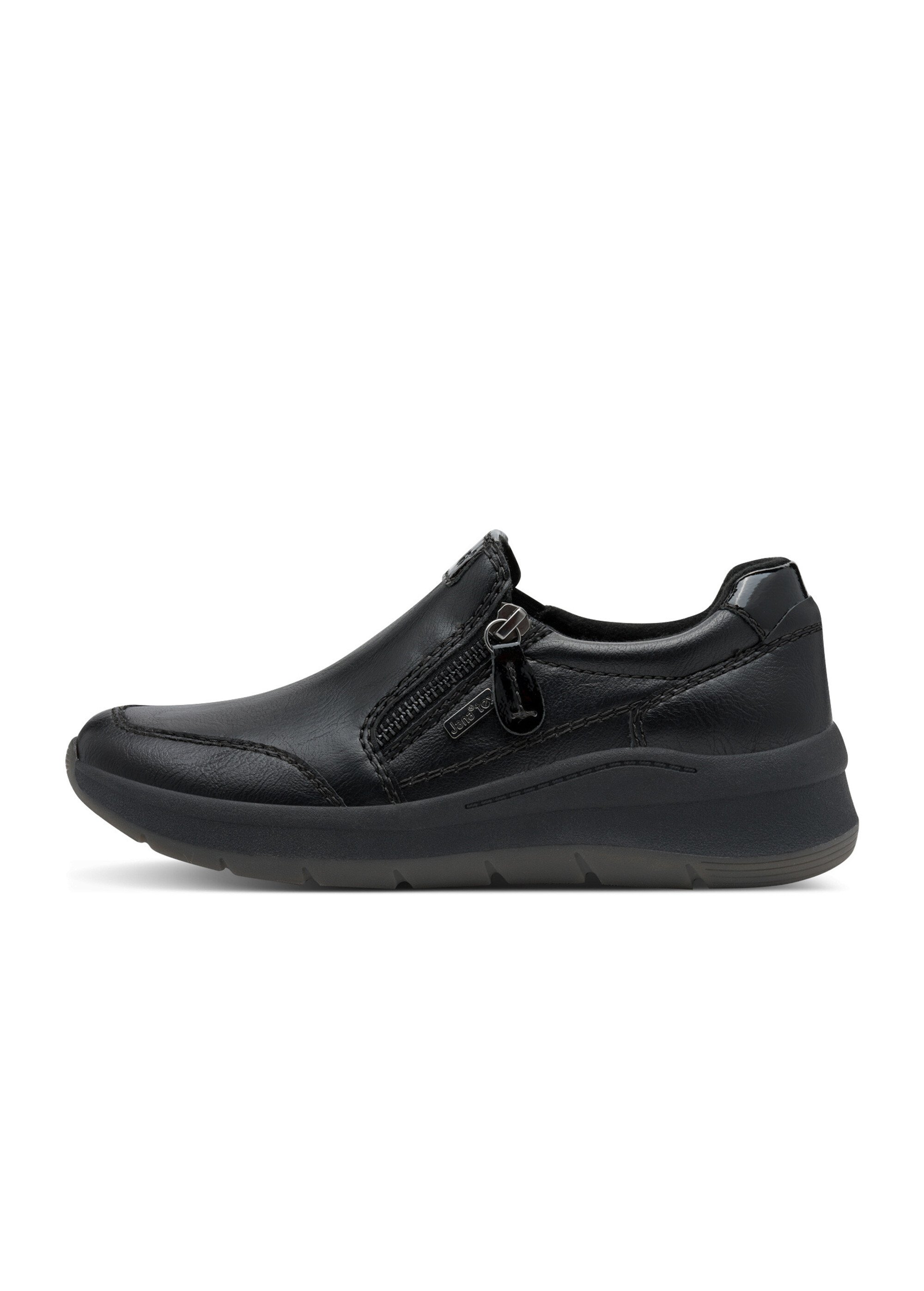Derbies compensés zippés style loafers Femme Noir JAN82476145 GA1