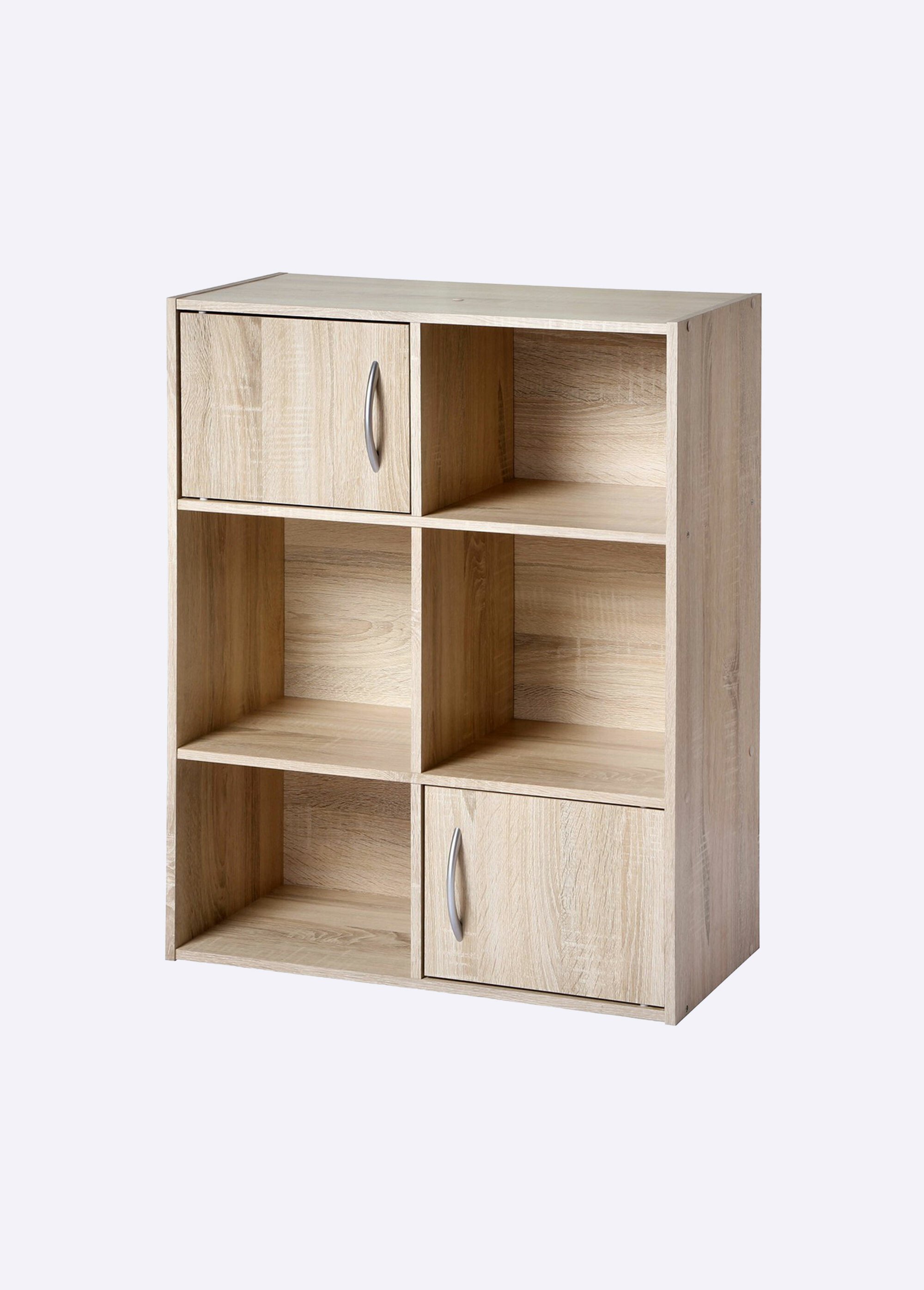 Etagère de rangement 6 cases + 2 portes