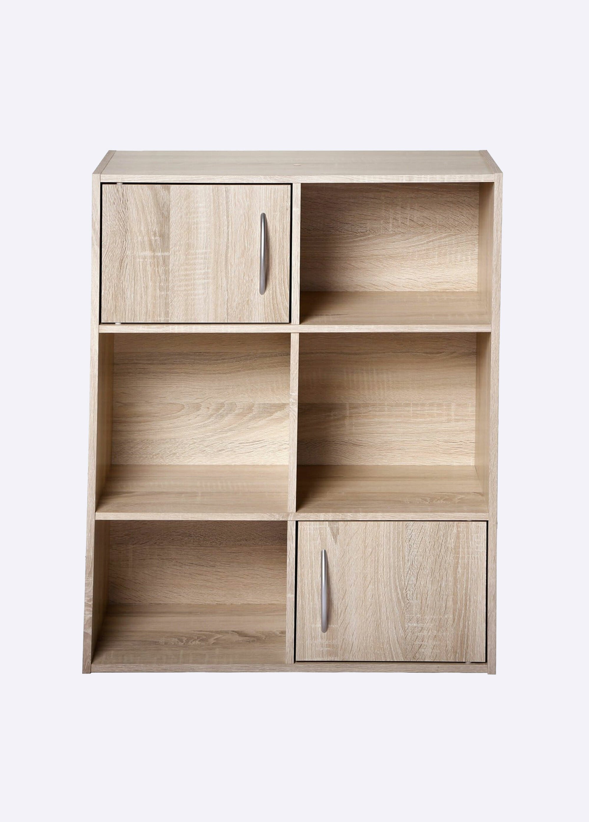 Etagère de rangement 6 cases + 2 portes