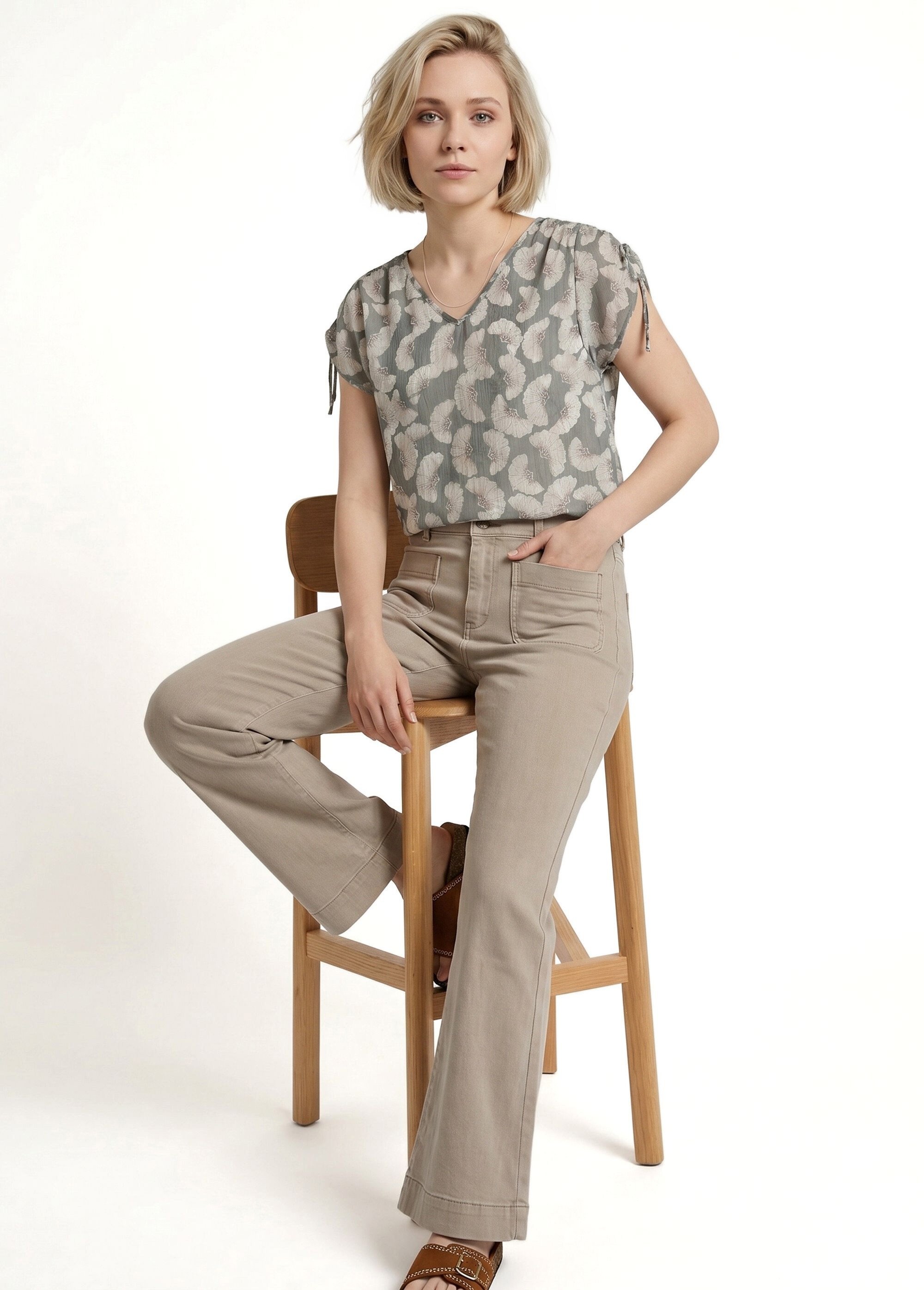 Jean flare taille haute, spécial PETITE