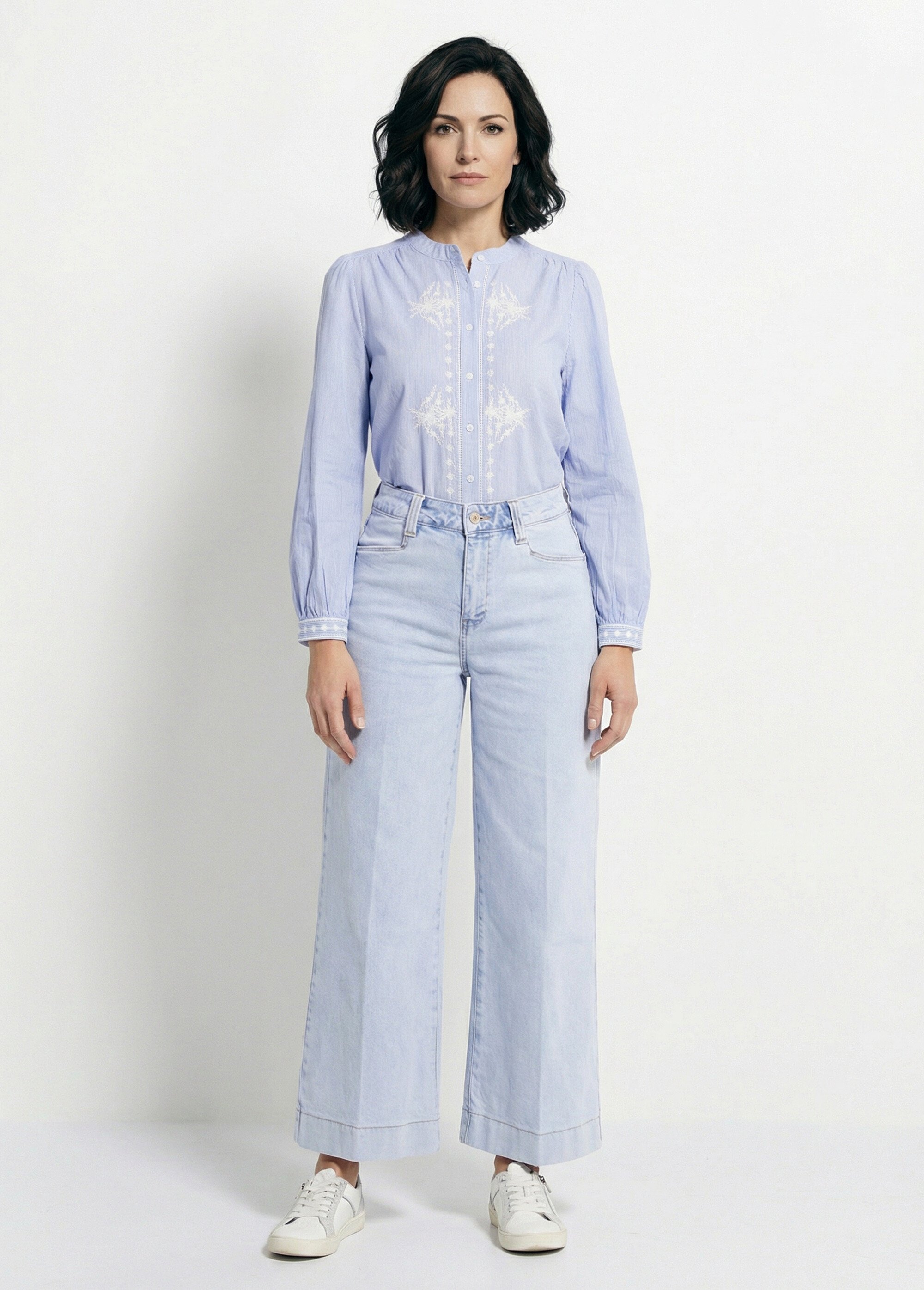 Jean large 5 poches, spécial PETITE Femme Bleu OR-JD559 SF1