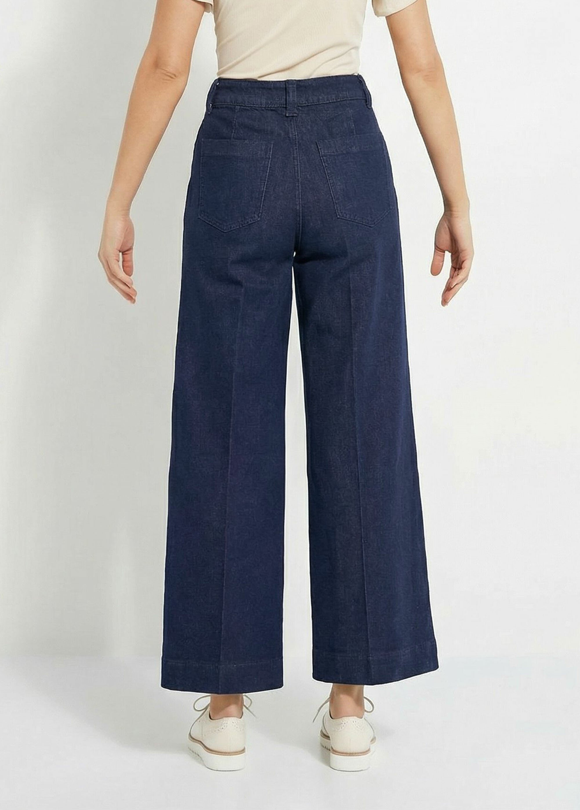 Jean large 5 poches, spécial PETITE Femme Bleu OR-JD559 DO1