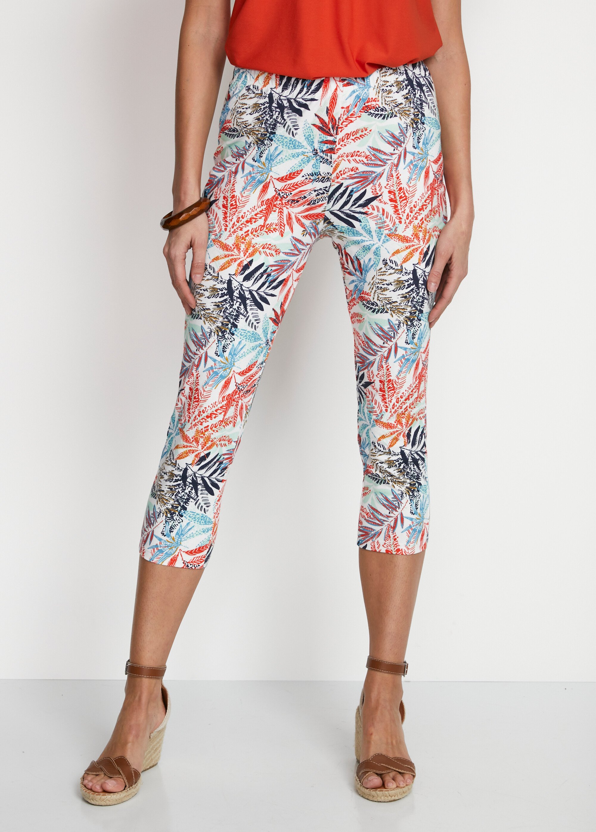 Legging court coton uni ou imprimé