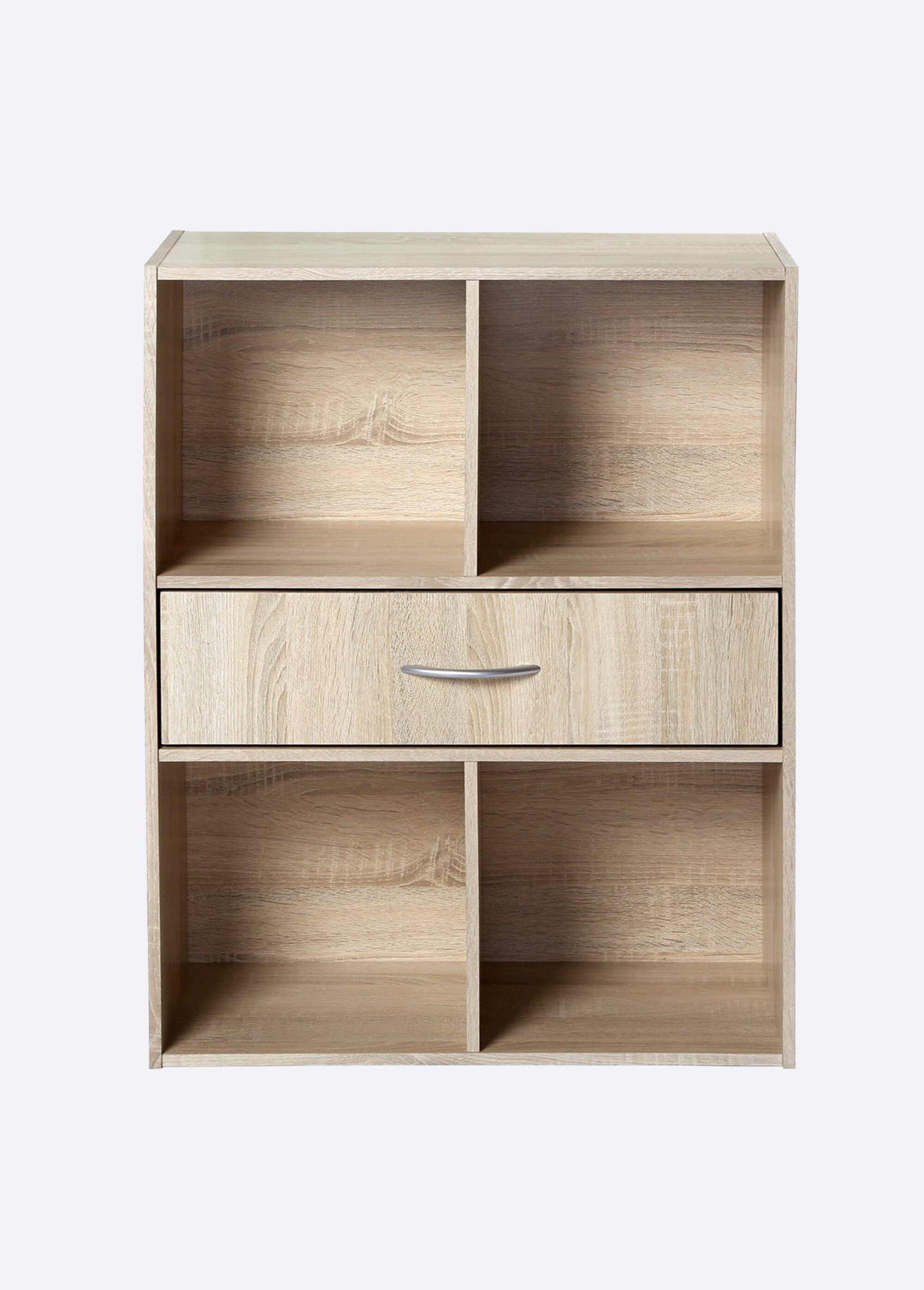 Meuble de rangement 4 cases + tiroir 2M MARRON CAL-11710133 FA1