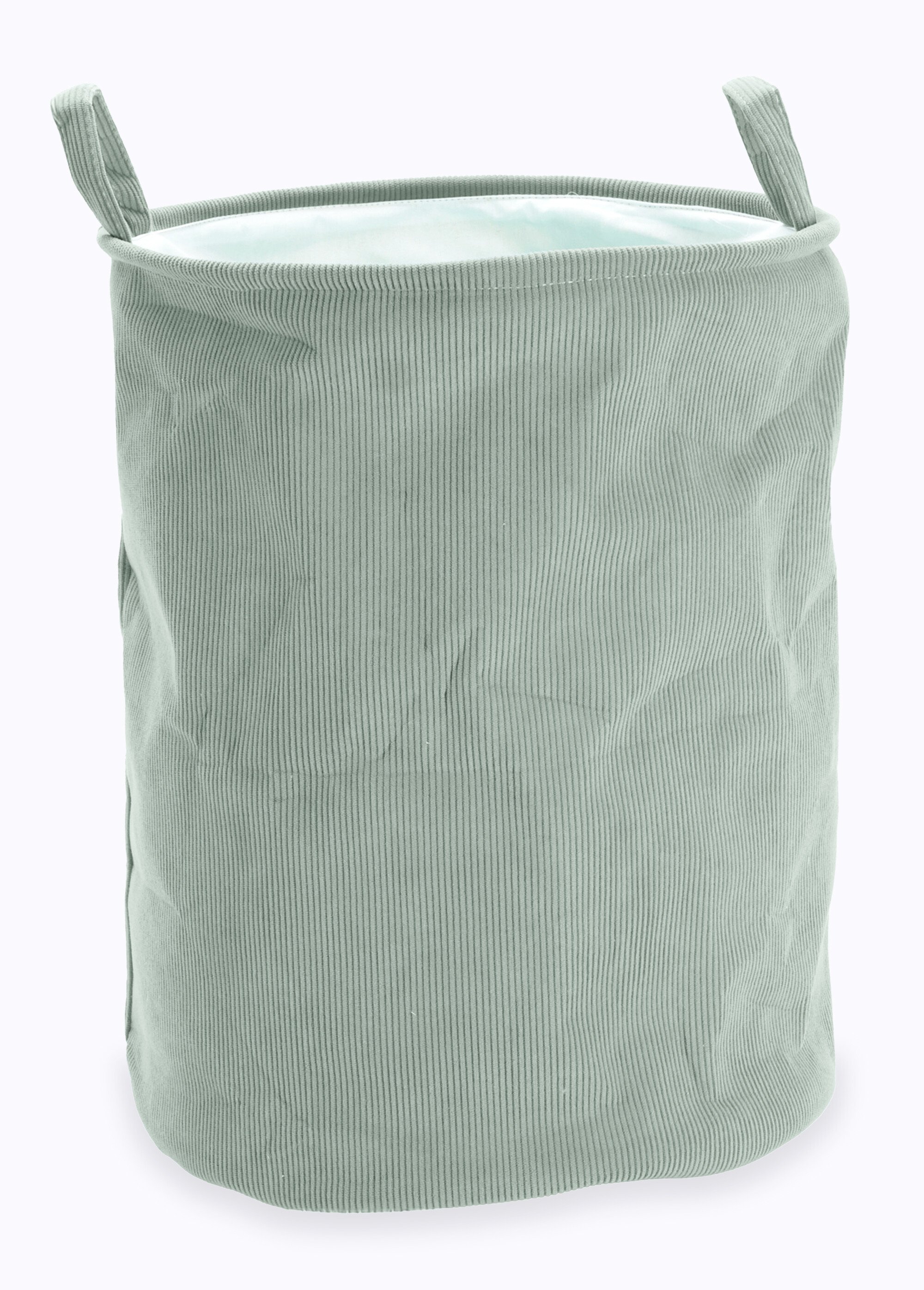 Panier à linge en velours, 2 anses Bleu KP-CY4655500 FA1