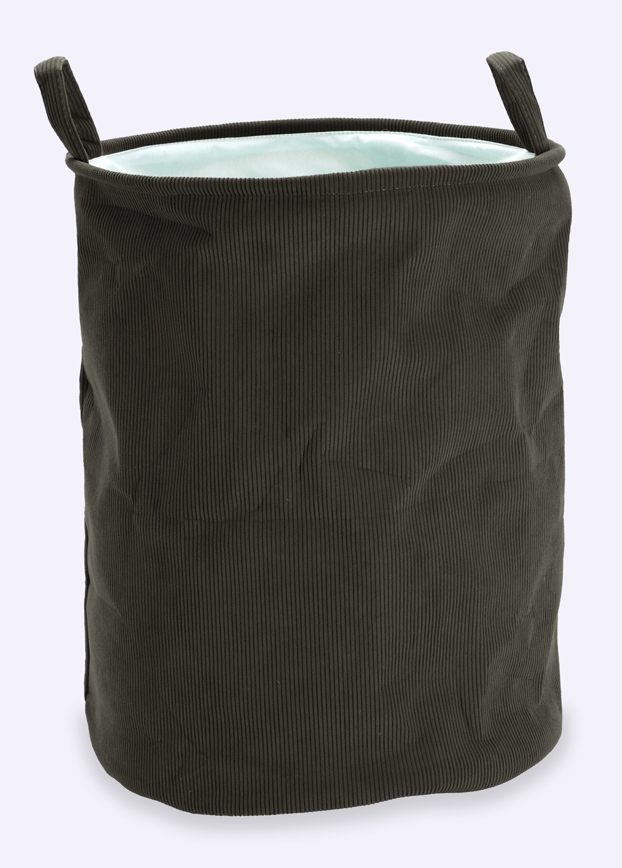 Panier à linge en velours, 2 anses Bleu KP-CY4655500 FA1
