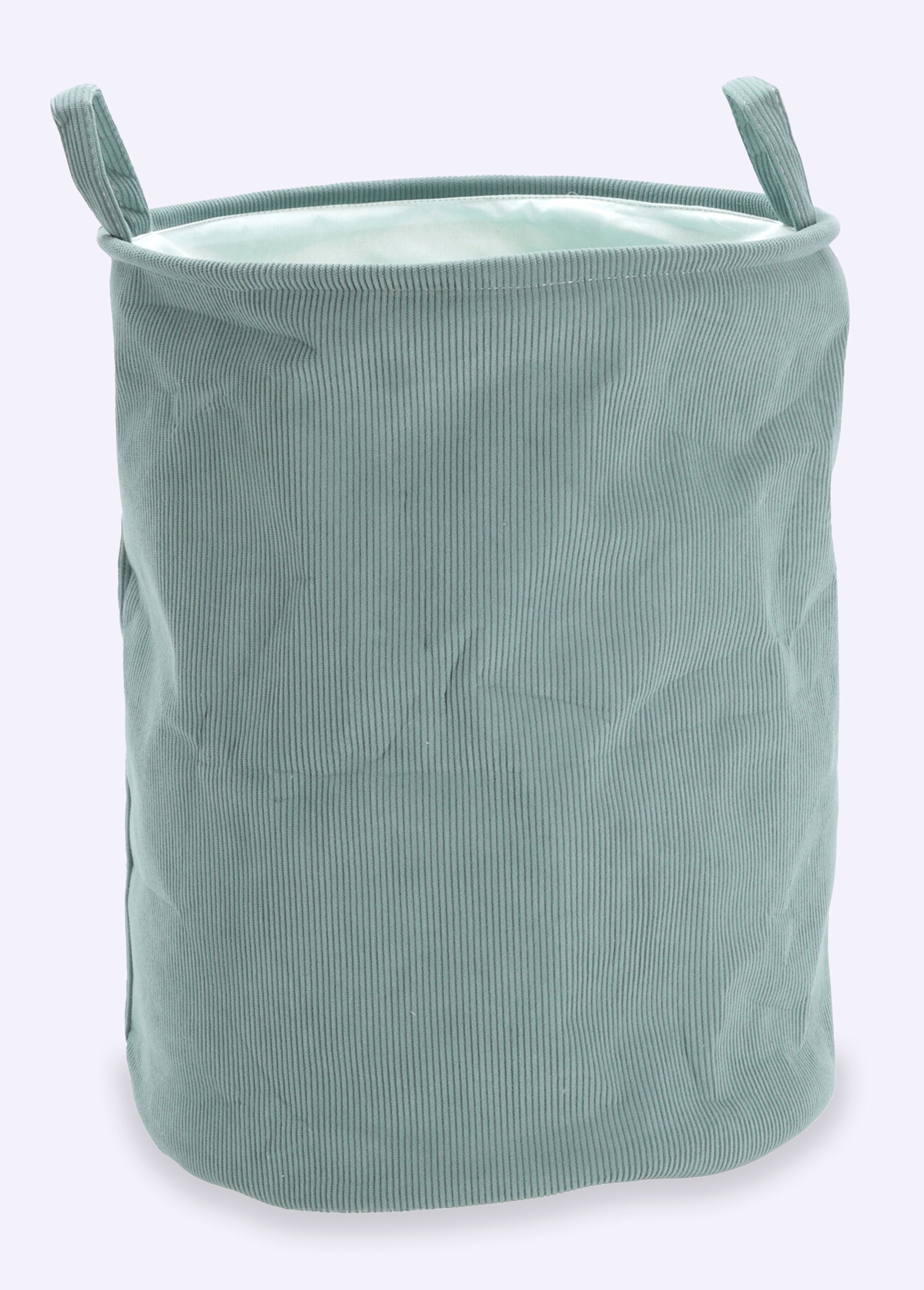 Panier à linge en velours, 2 anses