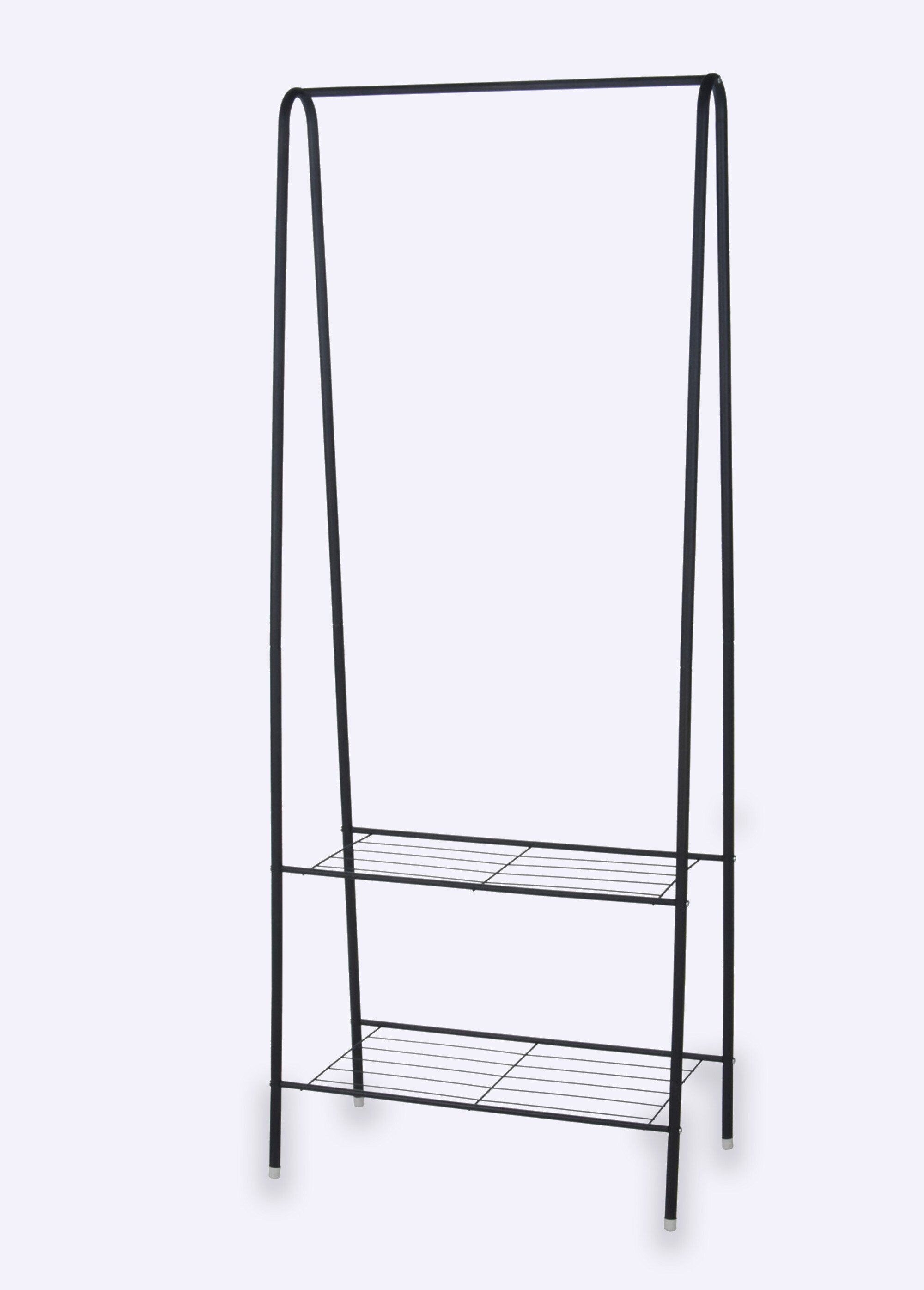 Portant à vêtements 1 barre + 2 niveaux NOIR KP-DD1400500 FA1