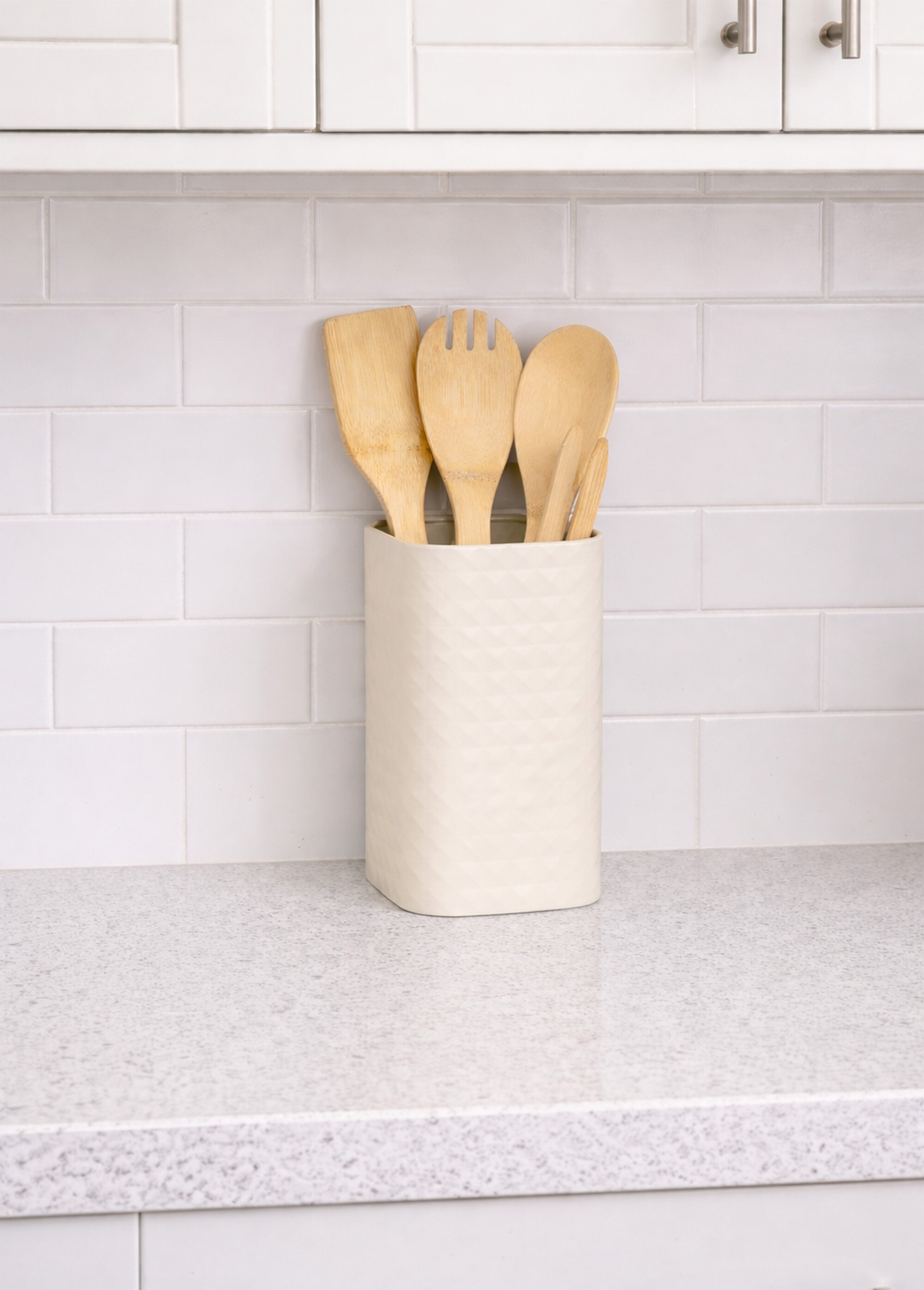 Pot acier inox + 4 ustensiles en bambou Beige JJA-190133 SI1