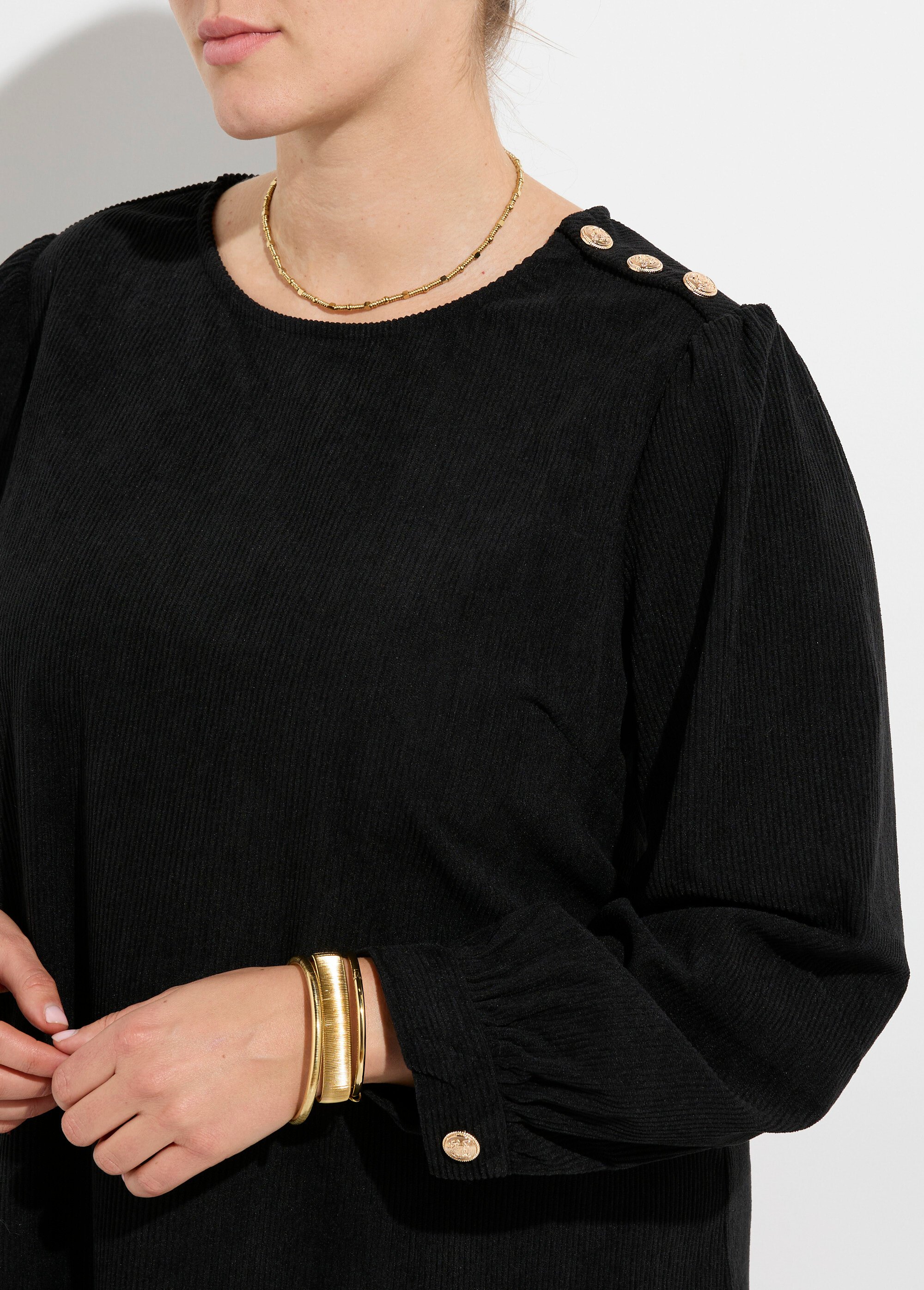 Robe housse en velours grosses cotes