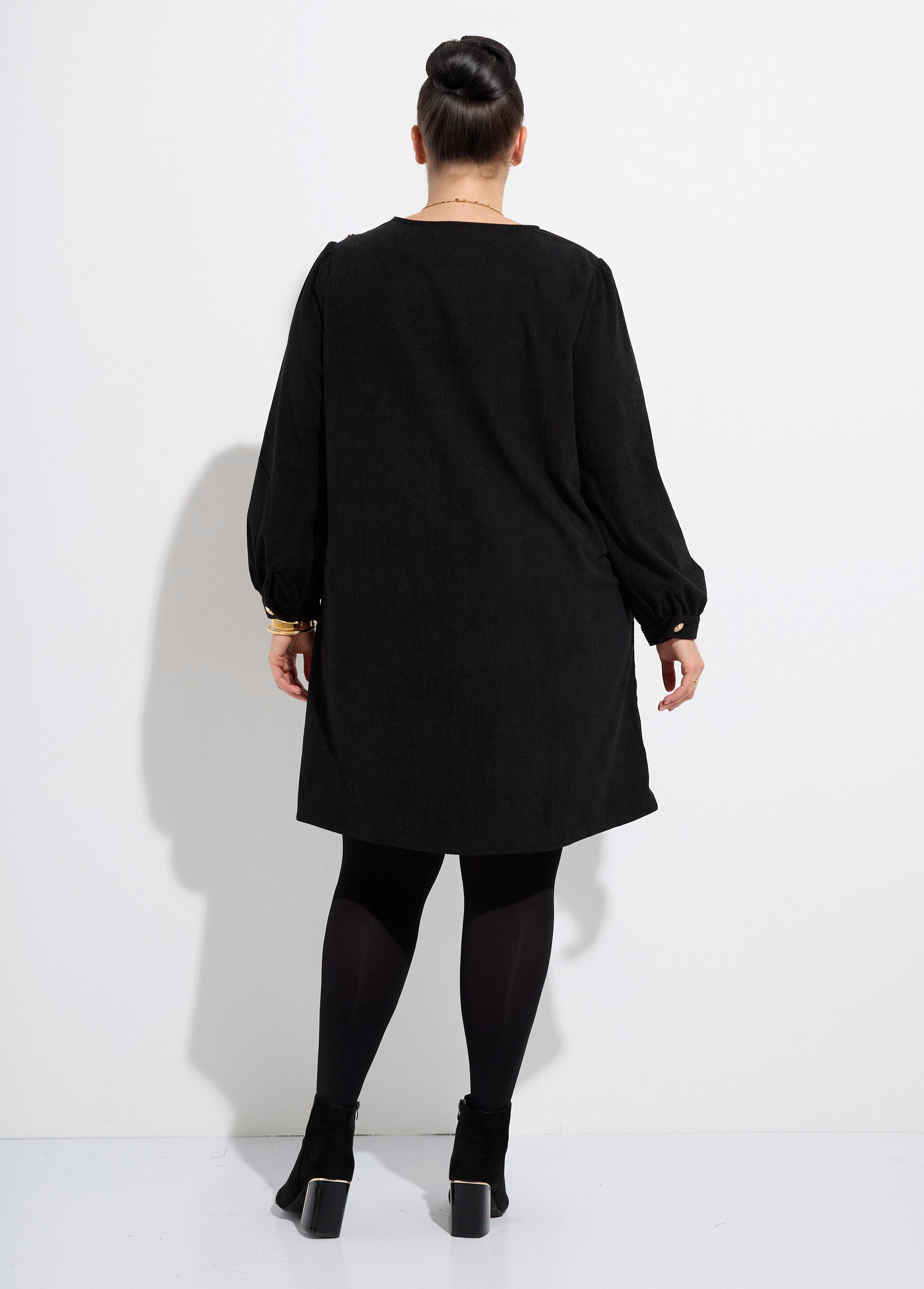 Robe housse en velours grosses cotes