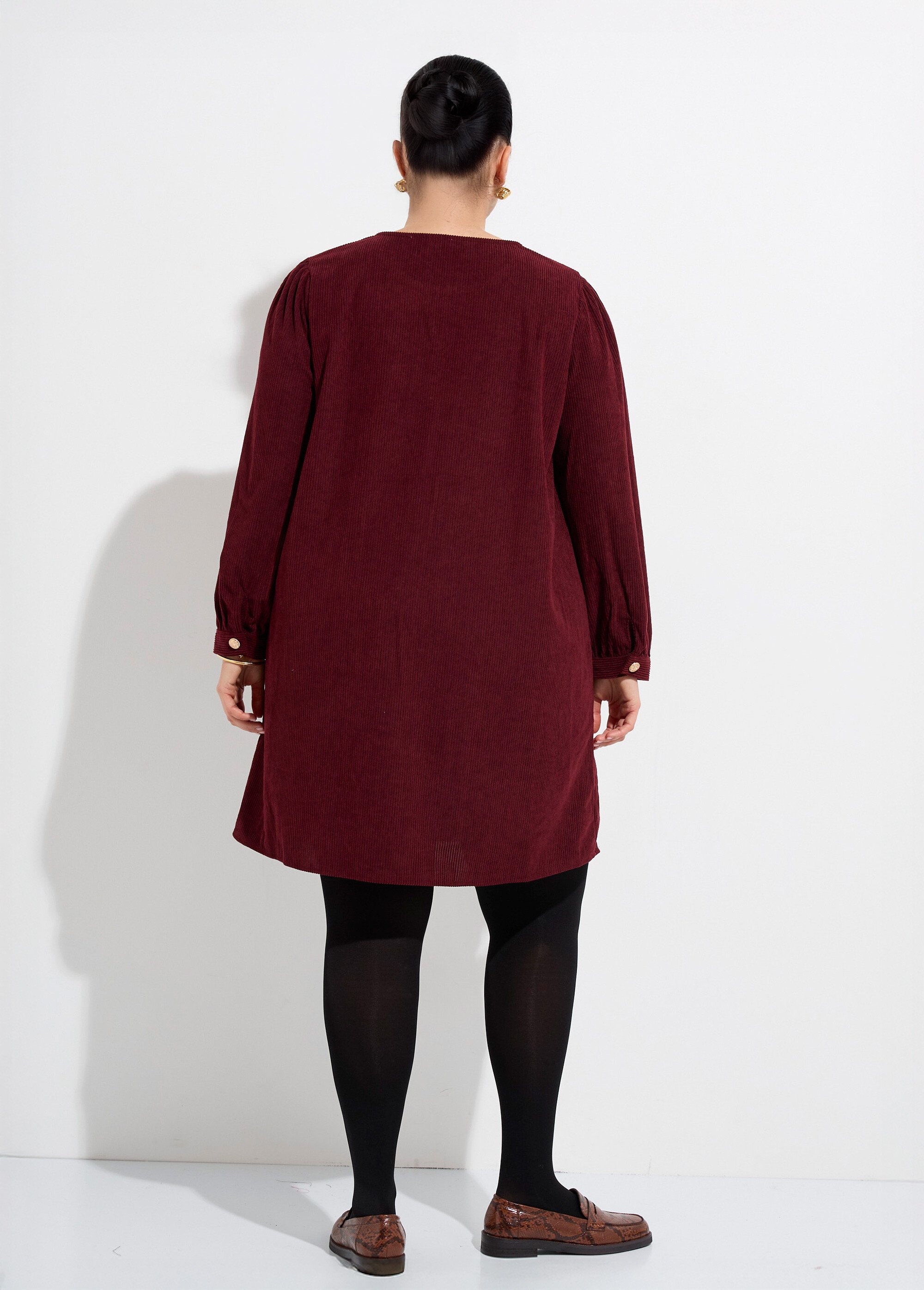 Robe housse en velours grosses cotes