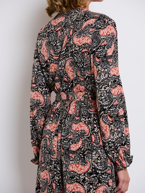 Robe longue à volant taille élastiquée Femme Orange ZM-3011 DE2