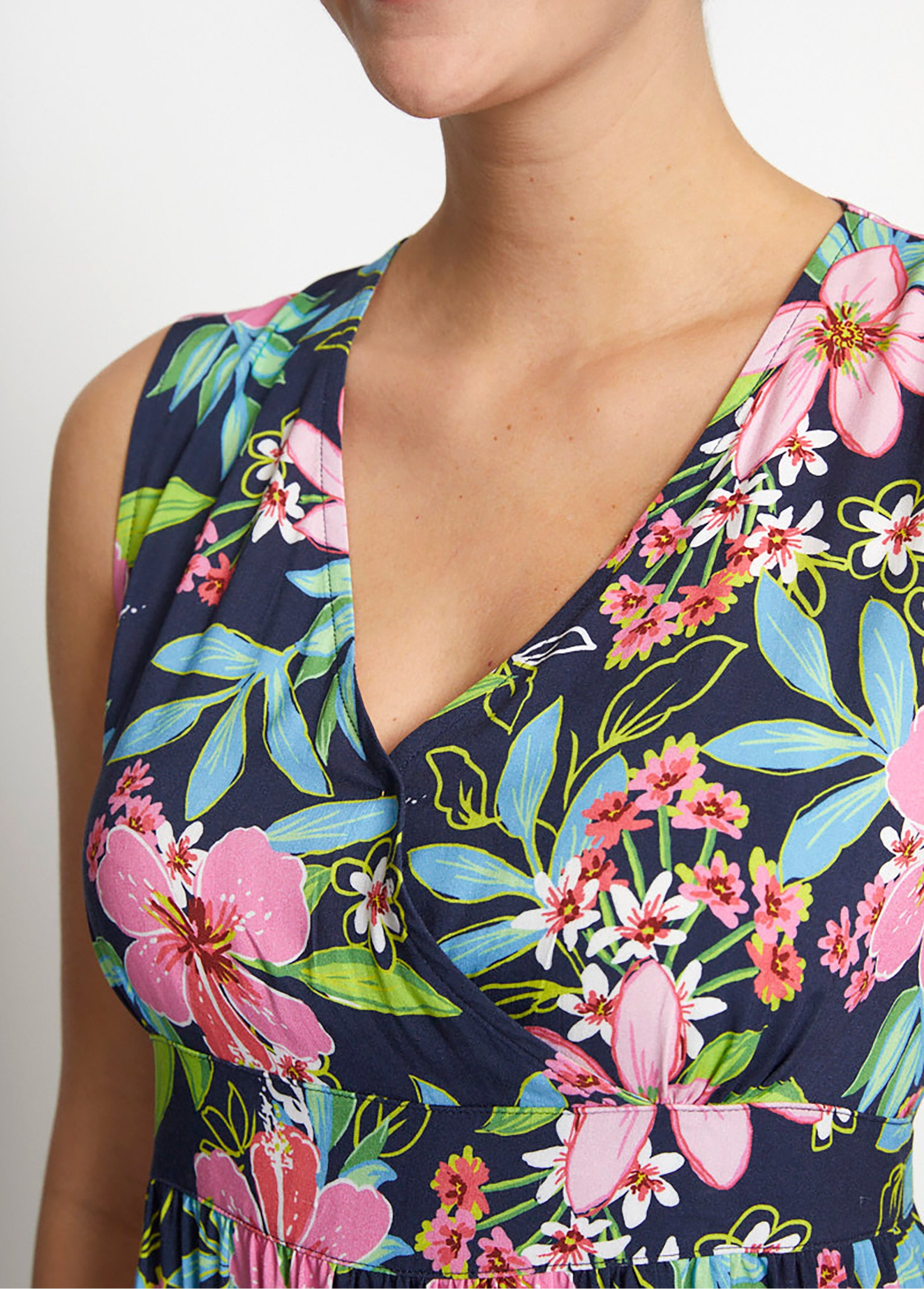 Robe longue décolleté effet cache-coeur Femme Bleu EPRAL DE1