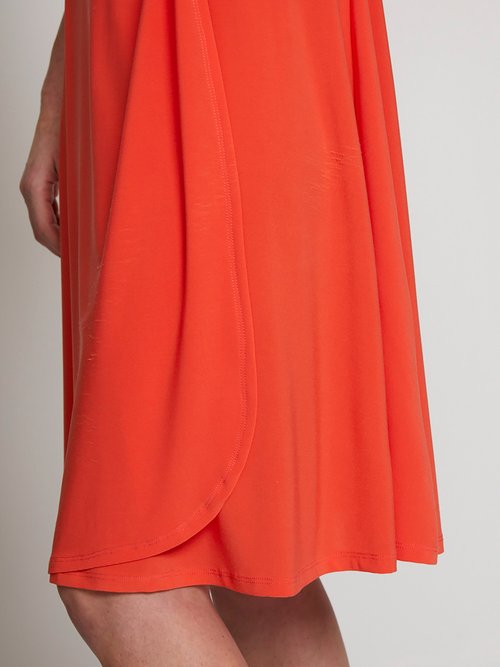 Robe maille courte effet cache-coeur Femme Orange EPAGE DE3