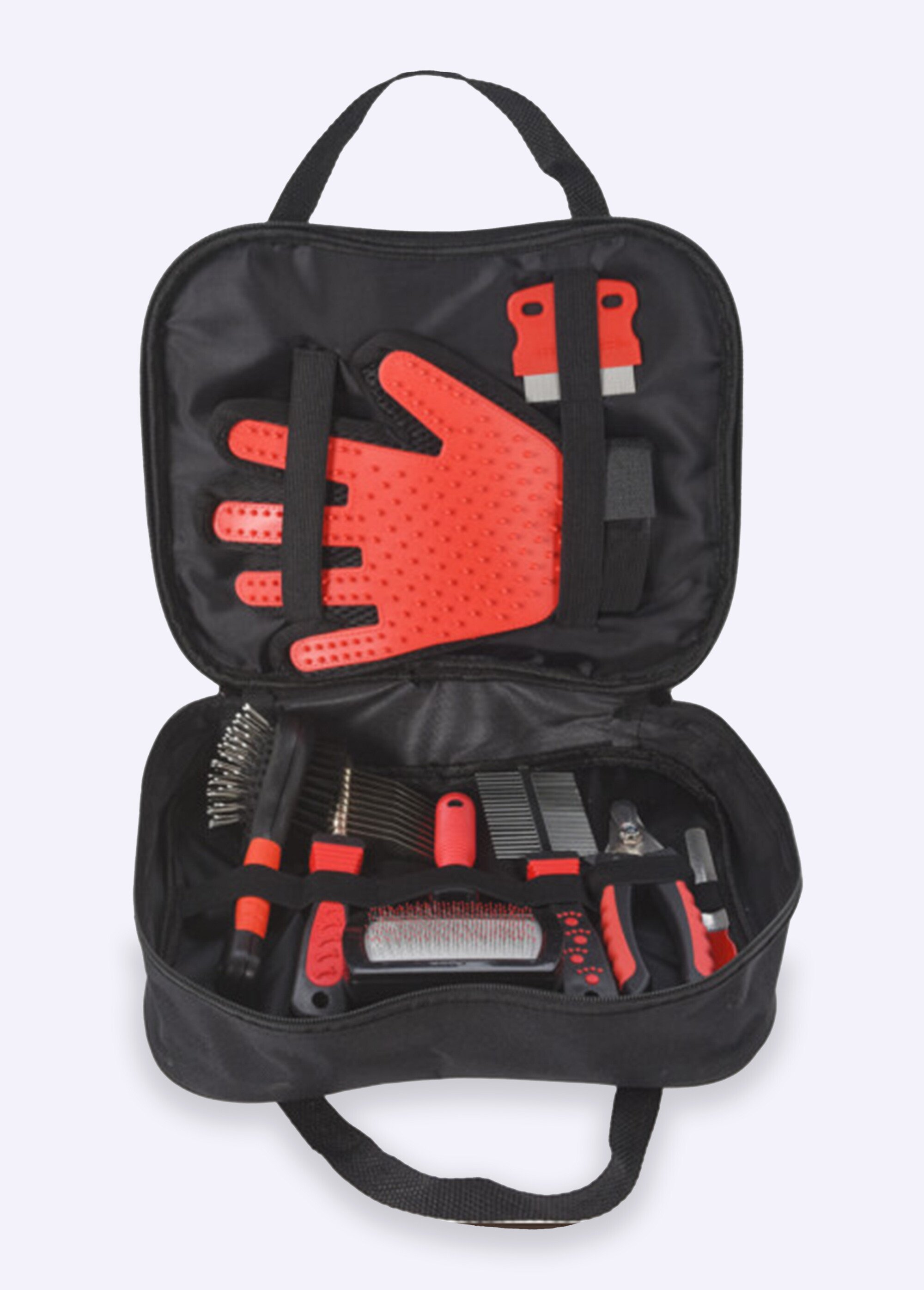 Sacoche de toilettage animal 9 pièces