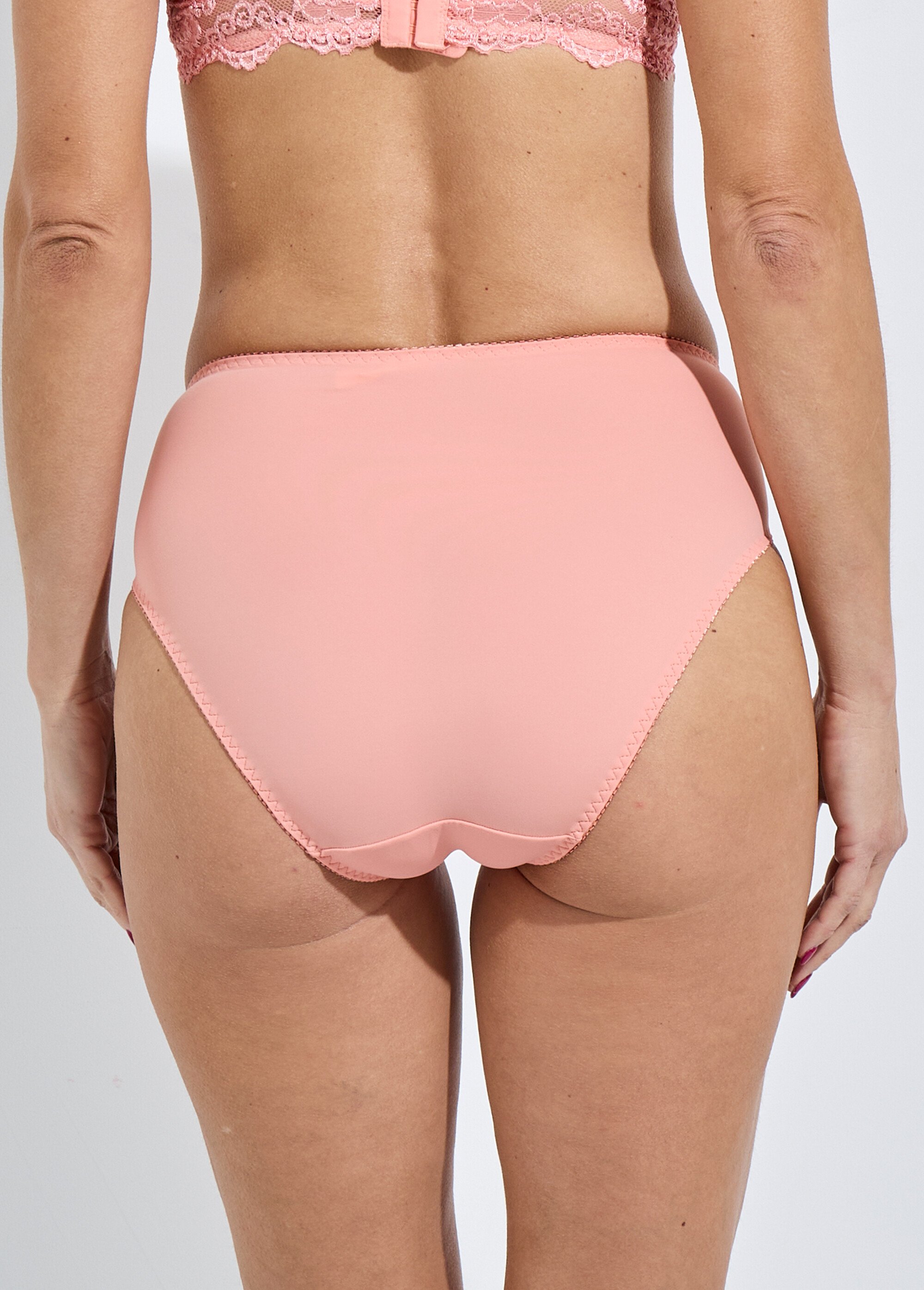 Culotte haute avec dentelle Femme Orange DAHU DO1