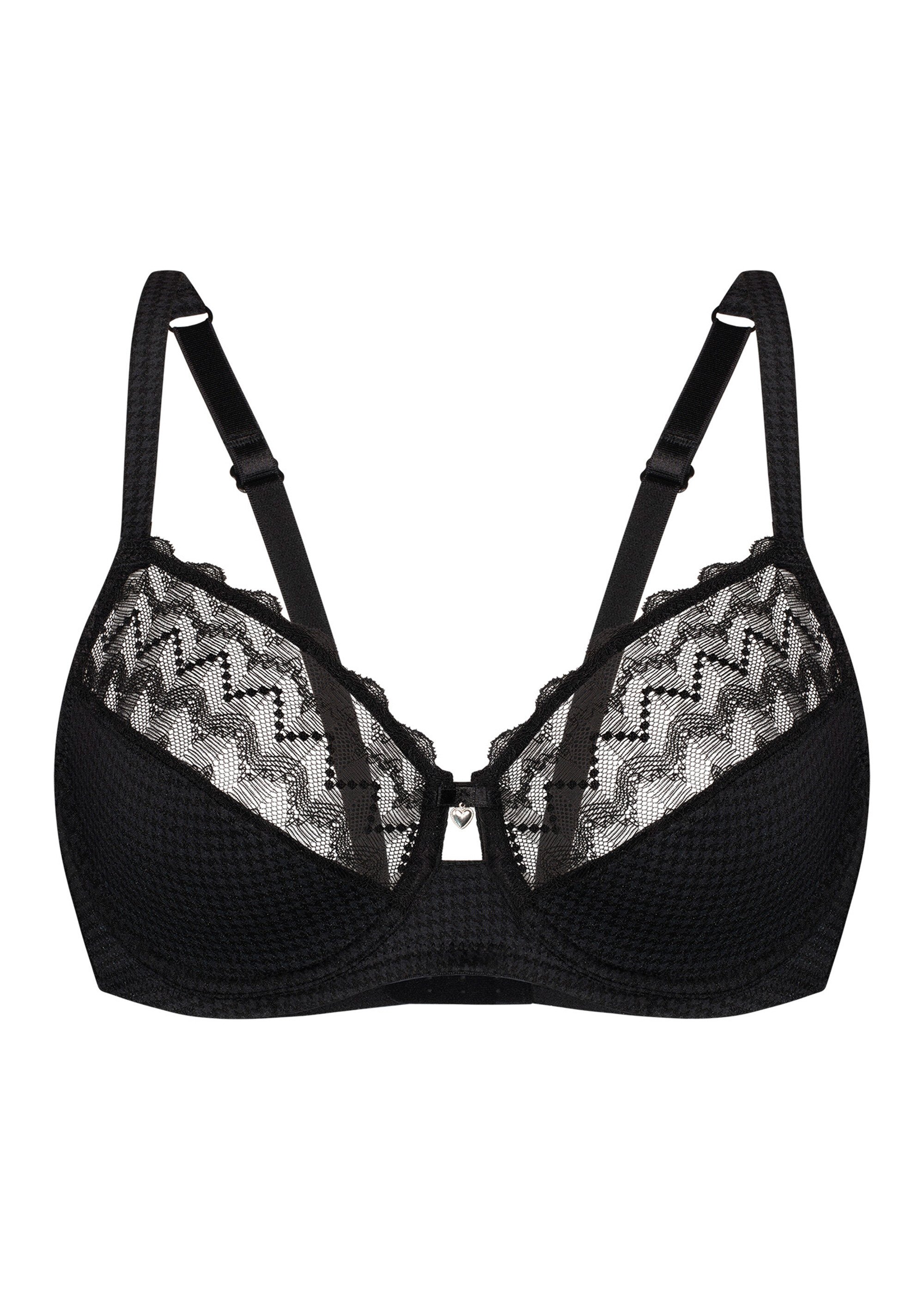 Soutien-gorge emboitant dentelle Femme Noir VALLEE AP1