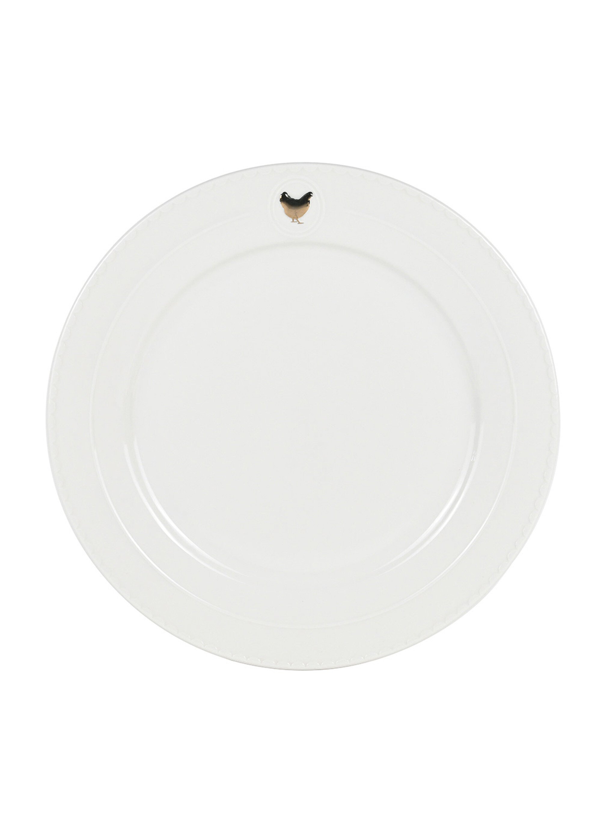 Service de table porcelaine 18 pièces doré Blanc 9210910 DE2