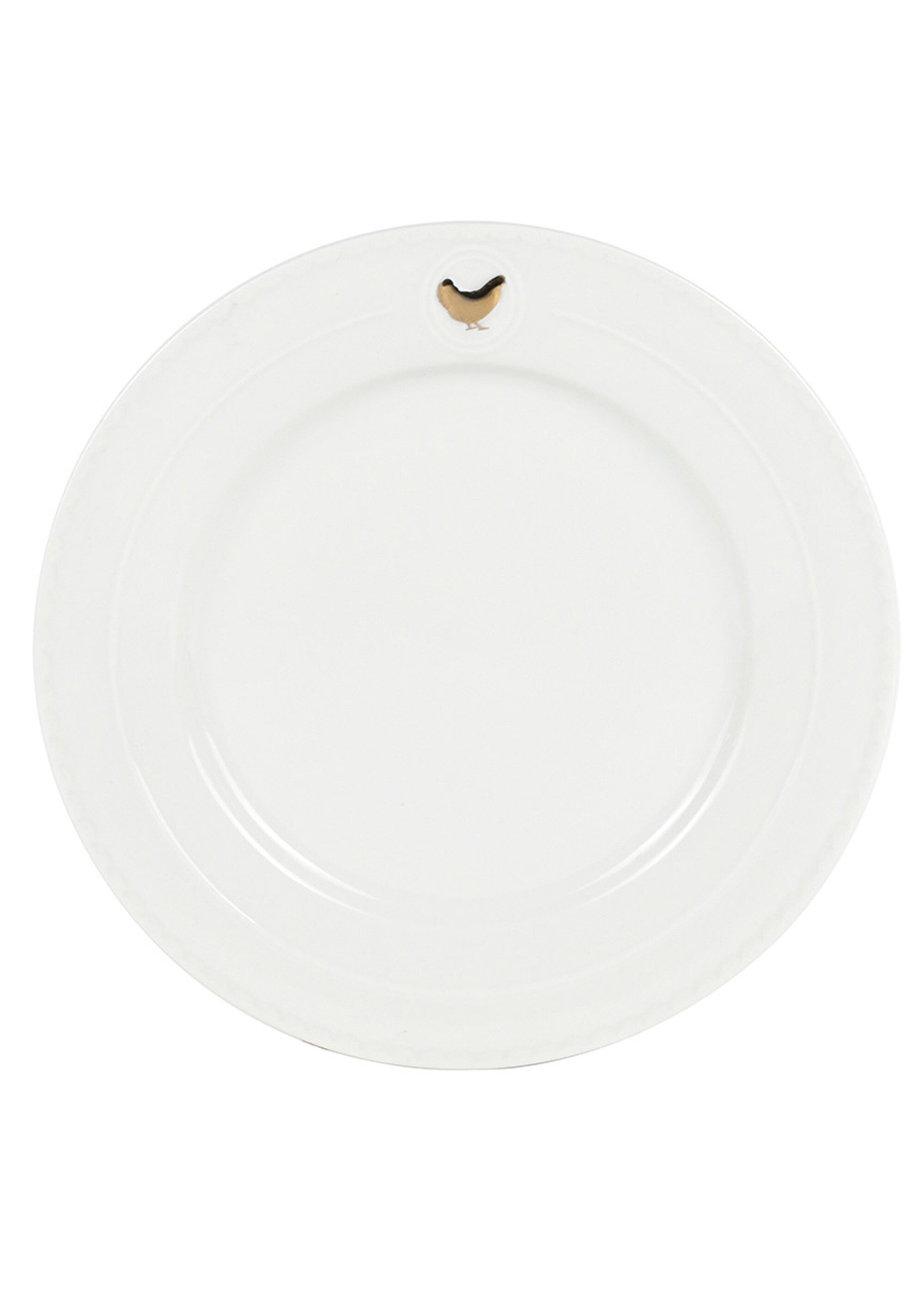 Service de table porcelaine 18 pièces doré Blanc 9210910 DE3