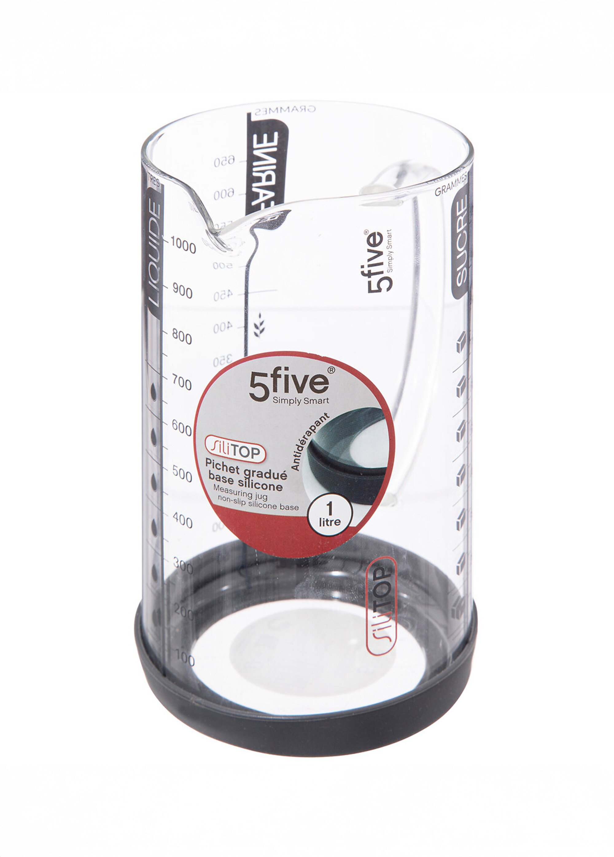 Verre doseur 1L, base silicone Blanc JJA-189406 DE1