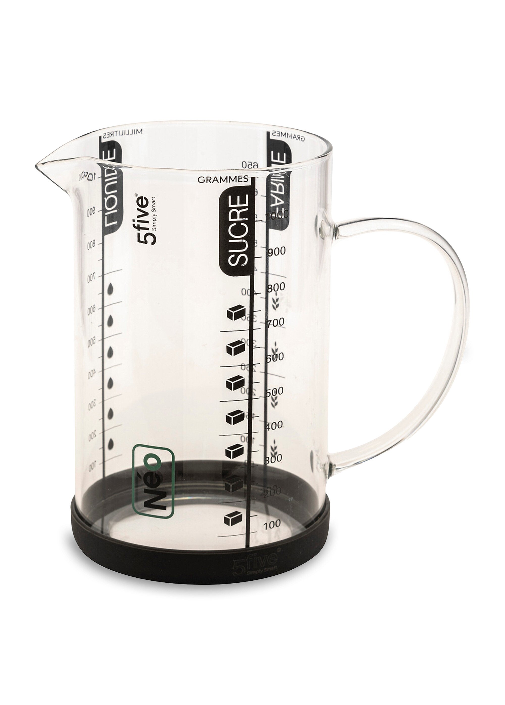 Verre doseur 1L, base silicone Blanc JJA-189406 FA1