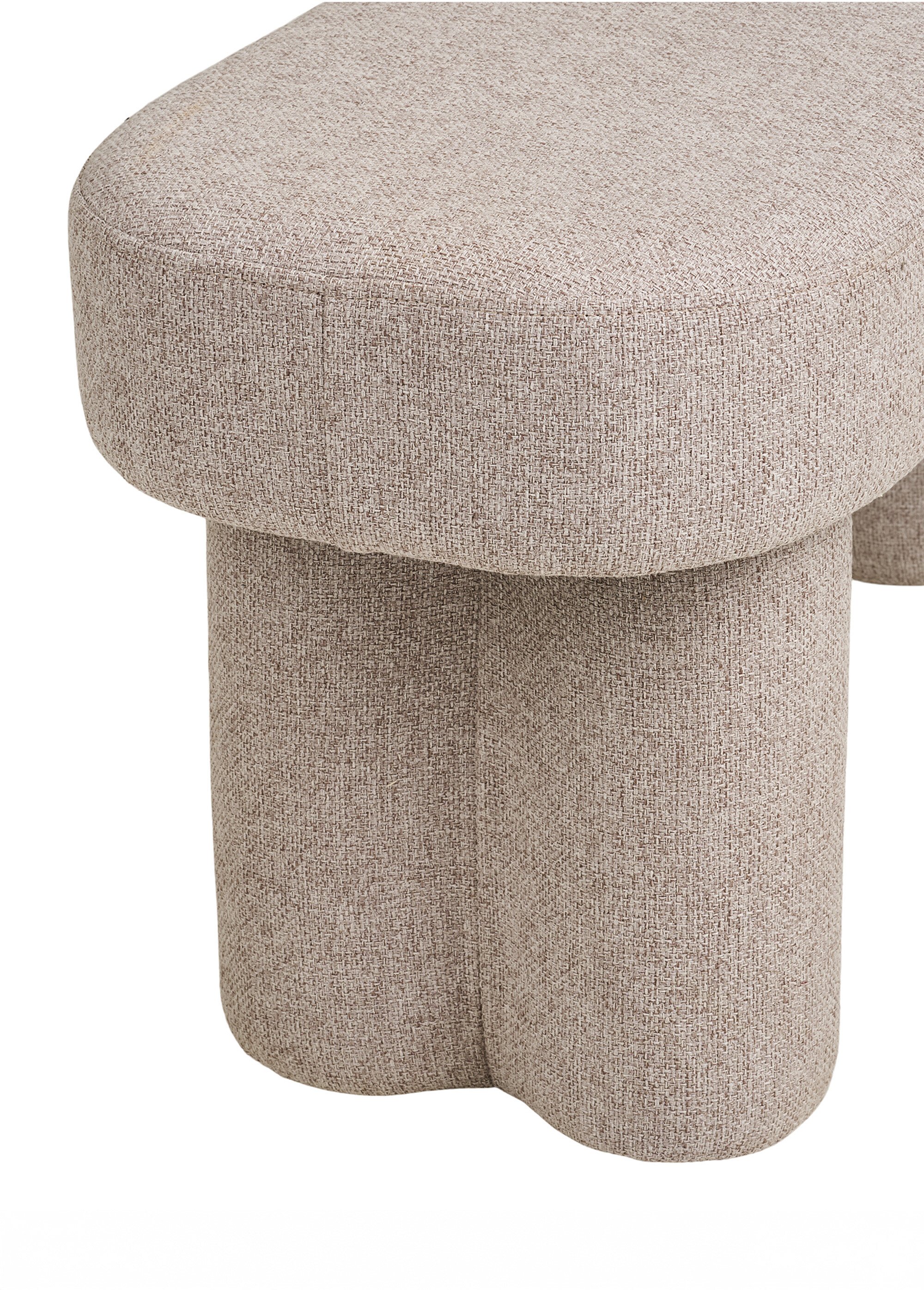 Banquette design en tissu moucheté BEIGE HN-1401315 DE3