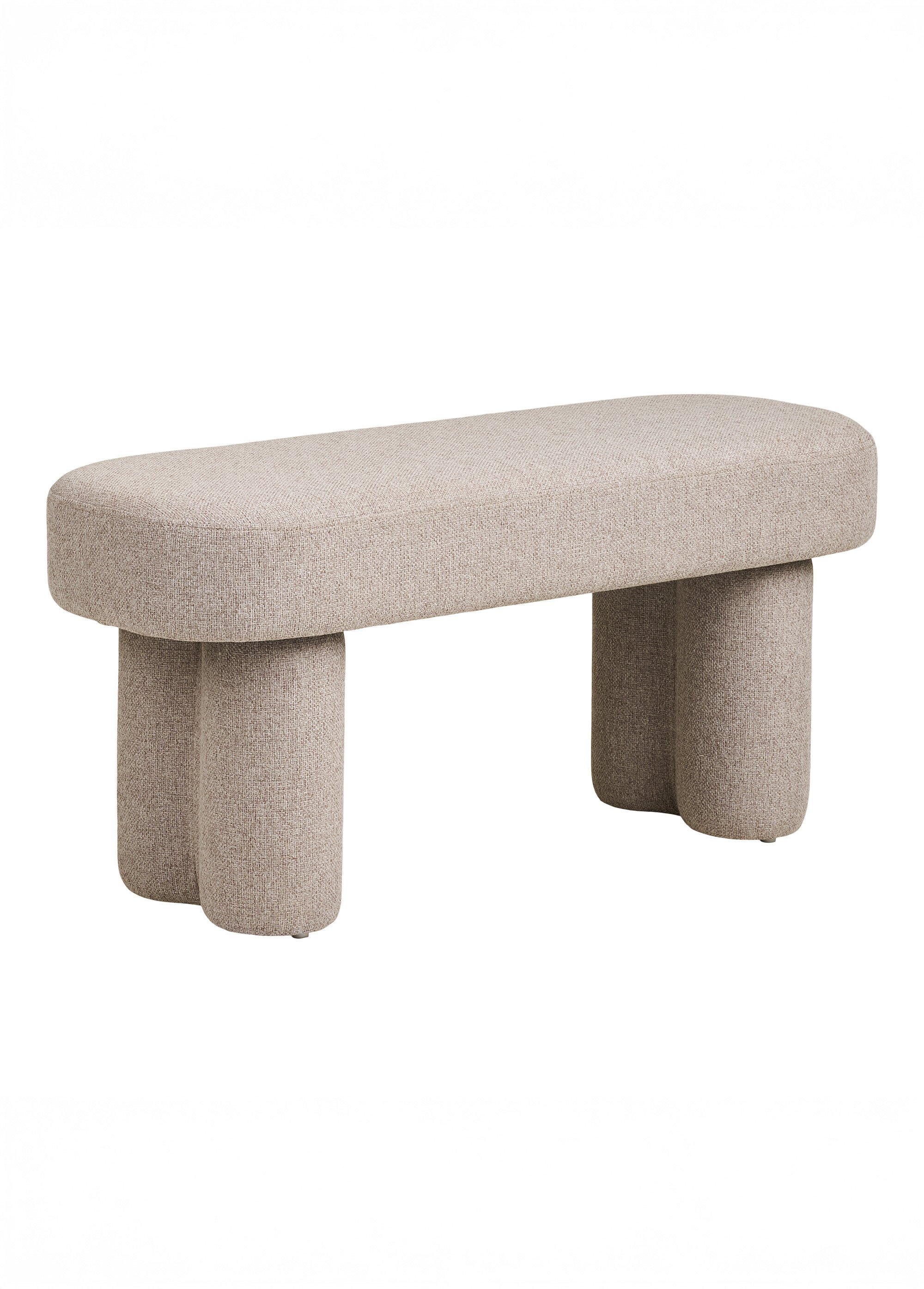 Banquette design en tissu moucheté BEIGE HN-1401315 FA1