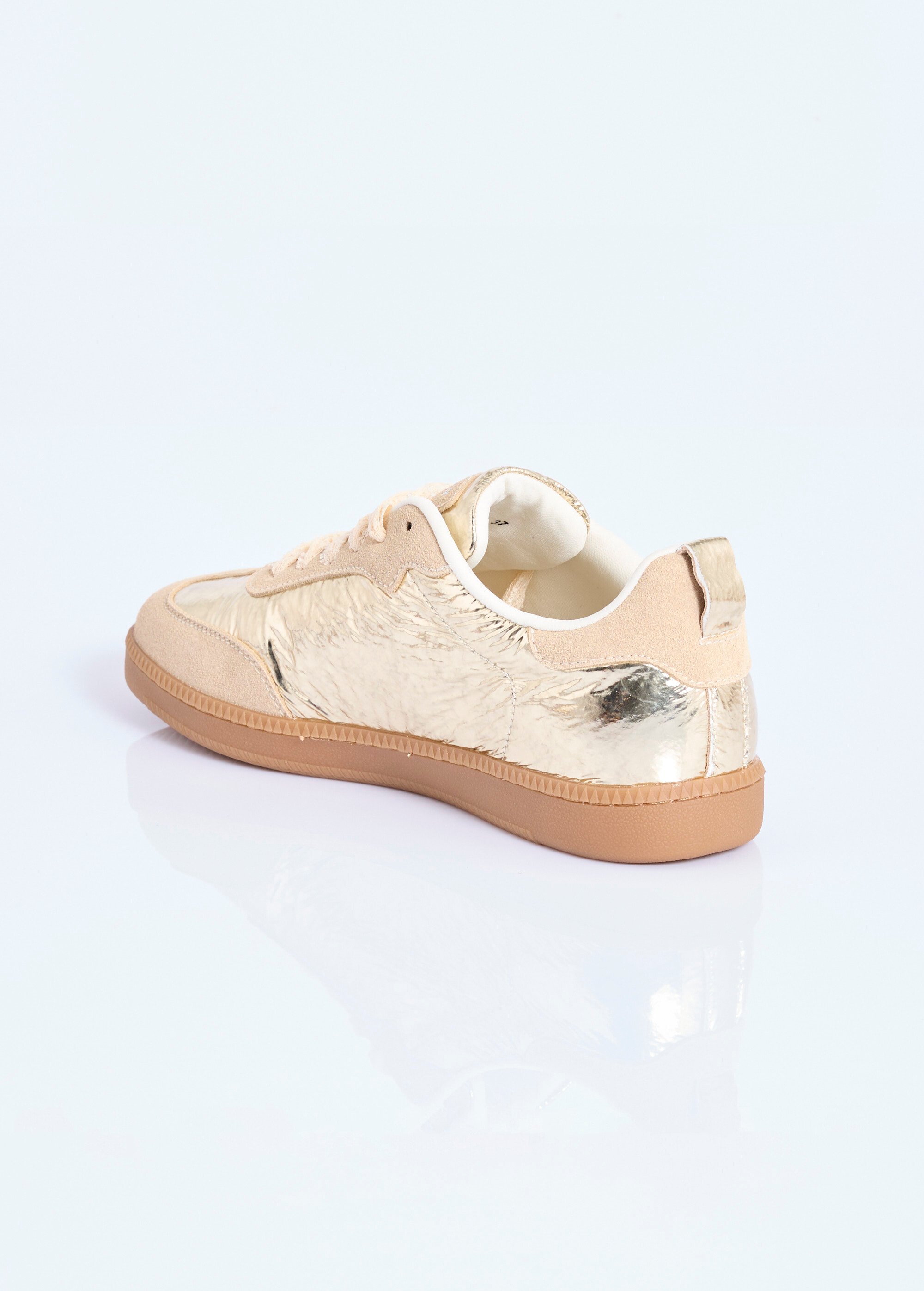 Baskets métallisées avec lacets dentelle Femme Doré COVFY1180 DO1