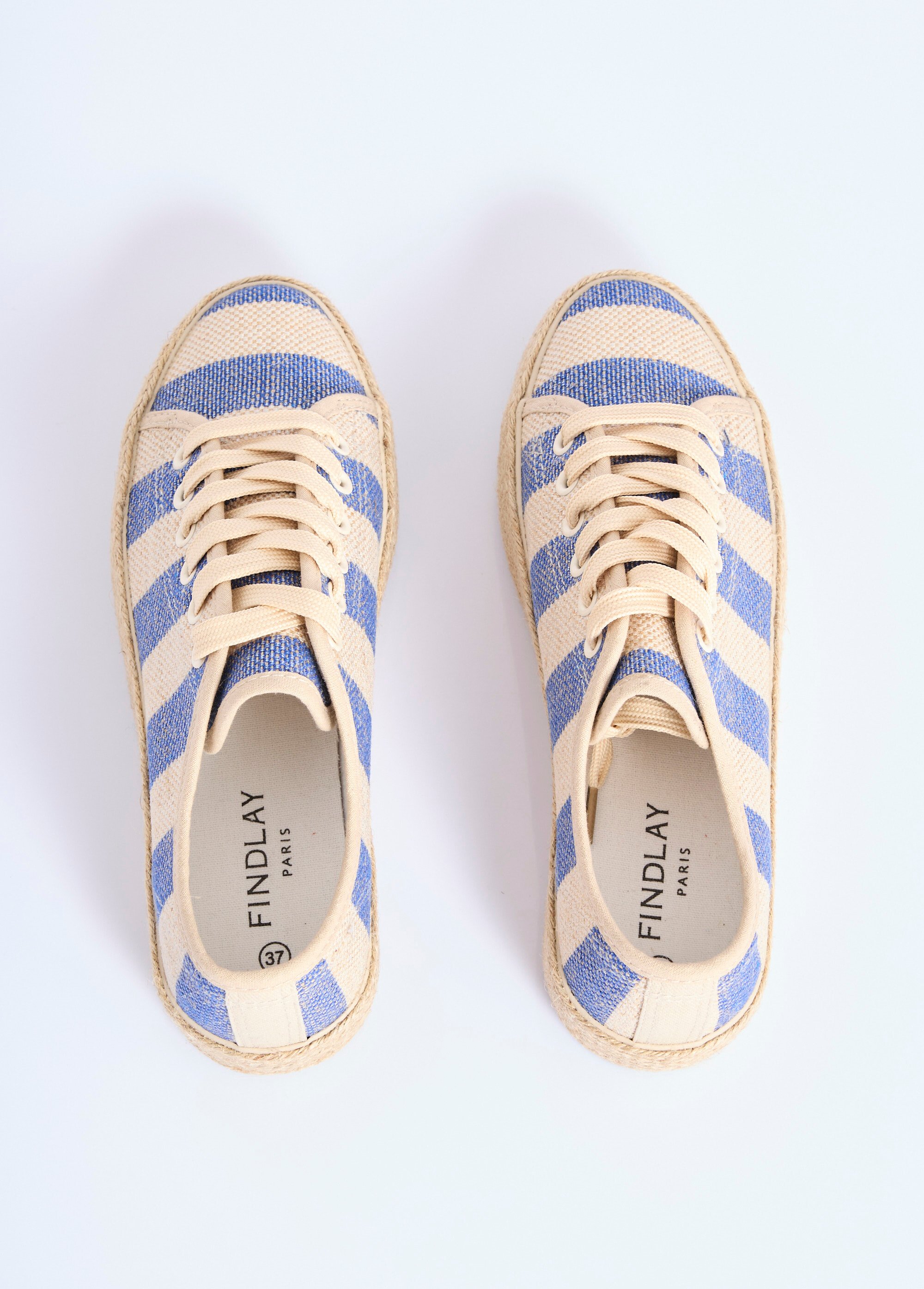 Baskets semelle plateforme façon corde Femme RAYE BLEU COVYB0389 OV1