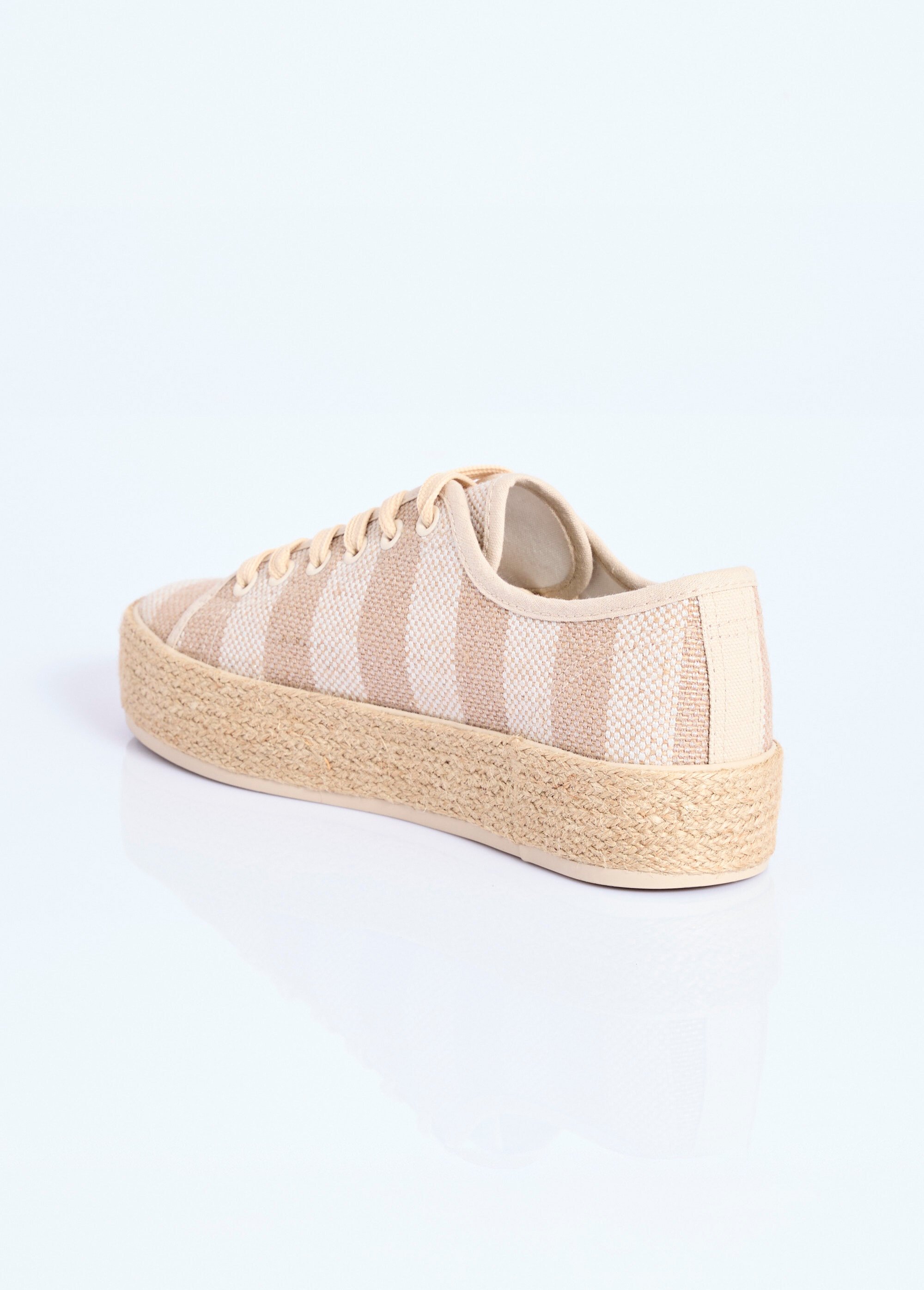Baskets semelle plateforme façon corde Femme RAYE BEIGE COVYB0389 DO1